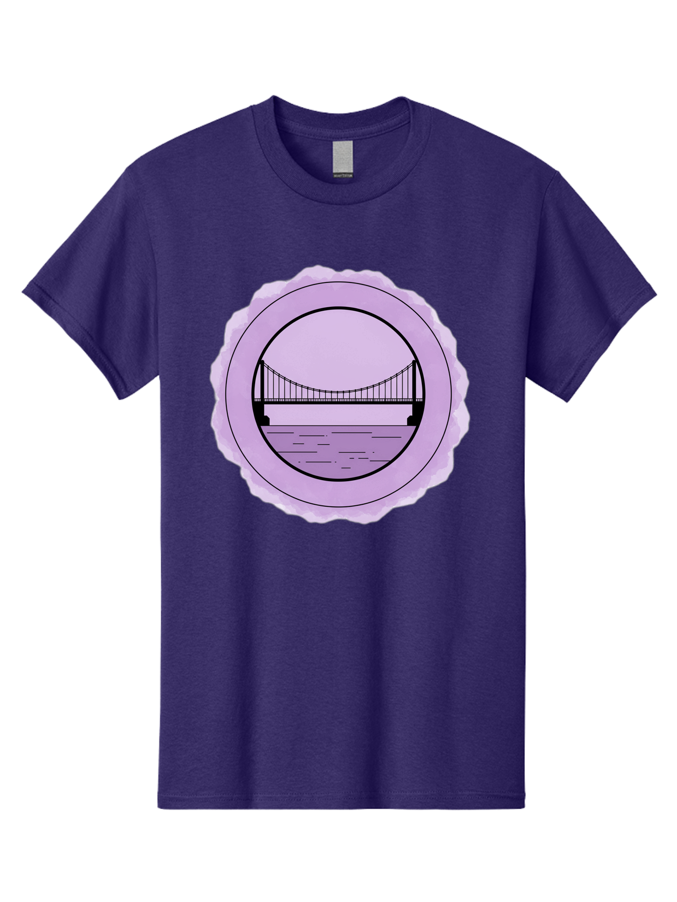 Bridge-Illustration Men'S Graphic Tee, 100% Cotton, Comfortable Casual Summer Wear, Machine Washable, Vintage Camera, Old Camera, Antique Camera, Black Camera, Classic Photography, Photography Equipment, Nostalgic Device, Film Camera, Bae905