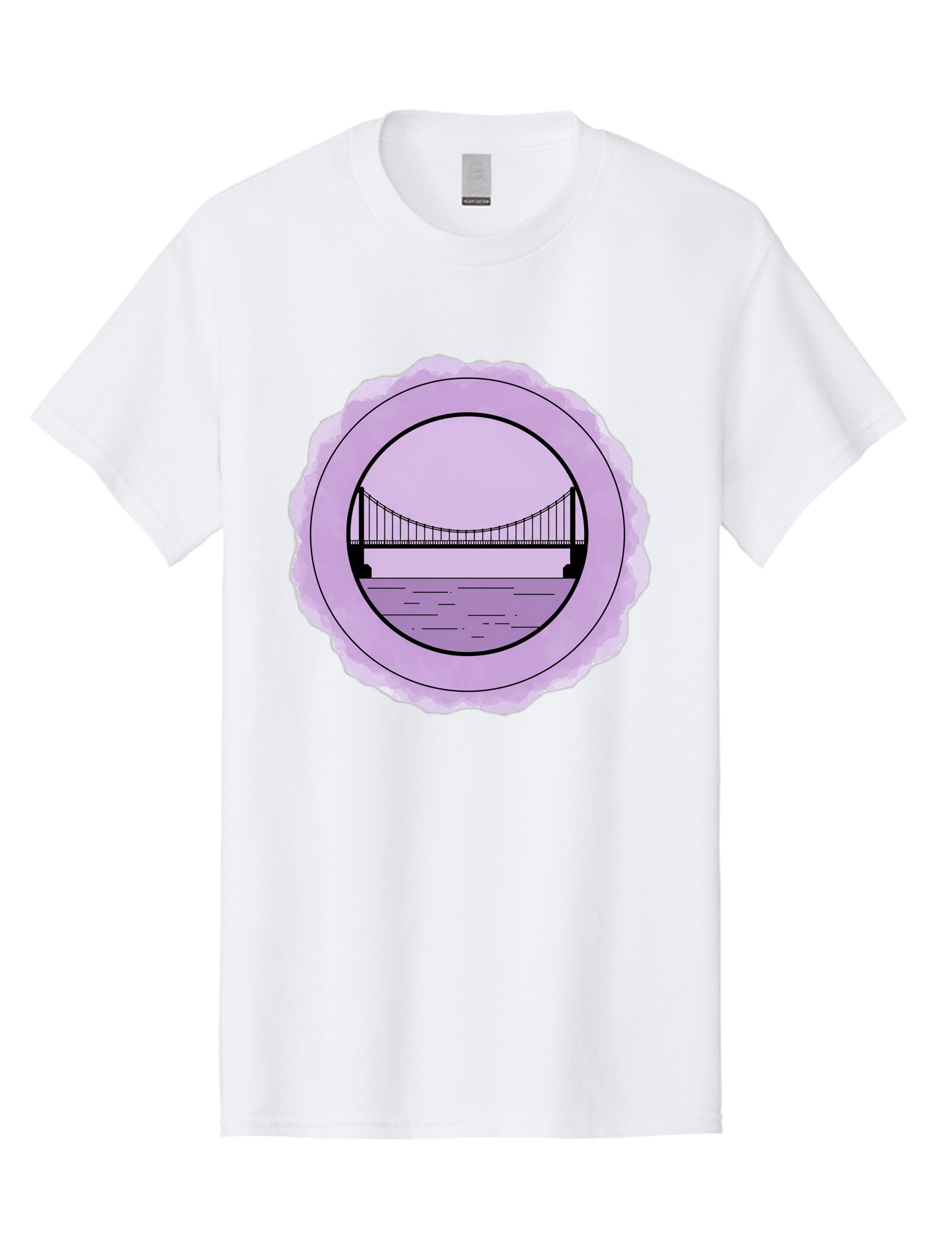 Bridge-Illustration Men'S Graphic Tee, 100% Cotton, Comfortable Casual Summer Wear, Machine Washable, Vintage Camera, Old Camera, Antique Camera, Black Camera, Classic Photography, Photography Equipment, Nostalgic Device, Film Camera, Bae905