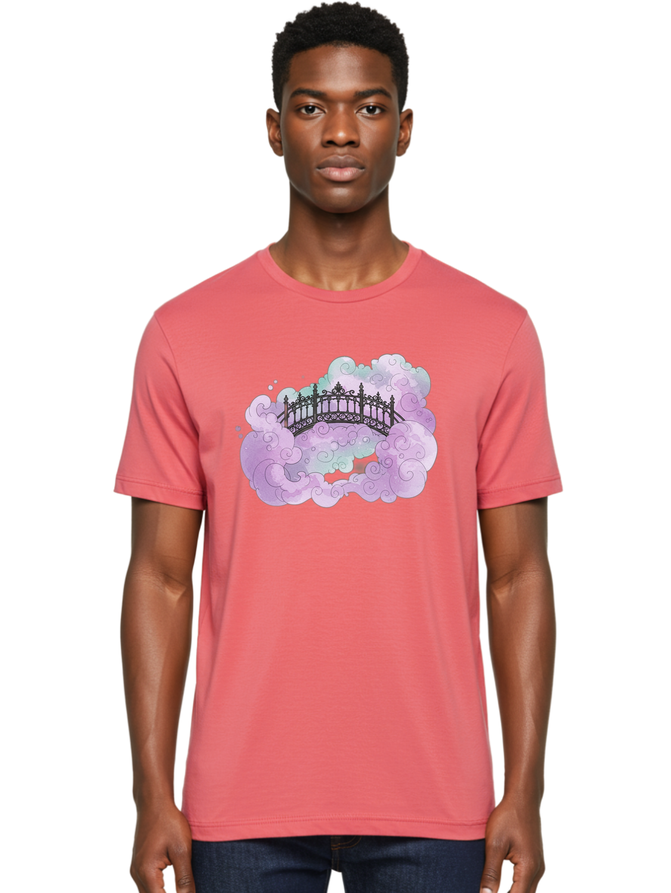 Bridge-In-Clouds Men'S Graphic Tee, 100% Cotton, Comfortable Casual Summer Wear, Machine Washable, Vintage Camera, Old Camera, Antique Camera, Black Camera, Classic Photography, Photography Equipment, Nostalgic Device, Film Camera, Camera Art Bae906