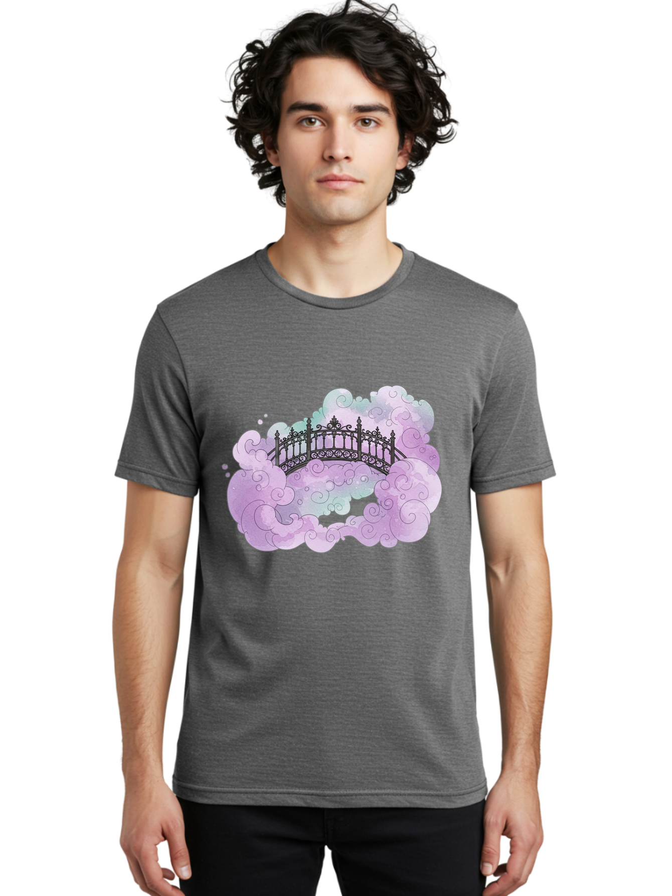Bridge-In-Clouds Men'S Graphic Tee, 100% Cotton, Comfortable Casual Summer Wear, Machine Washable, Vintage Camera, Old Camera, Antique Camera, Black Camera, Classic Photography, Photography Equipment, Nostalgic Device, Film Camera, Camera Art Bae906