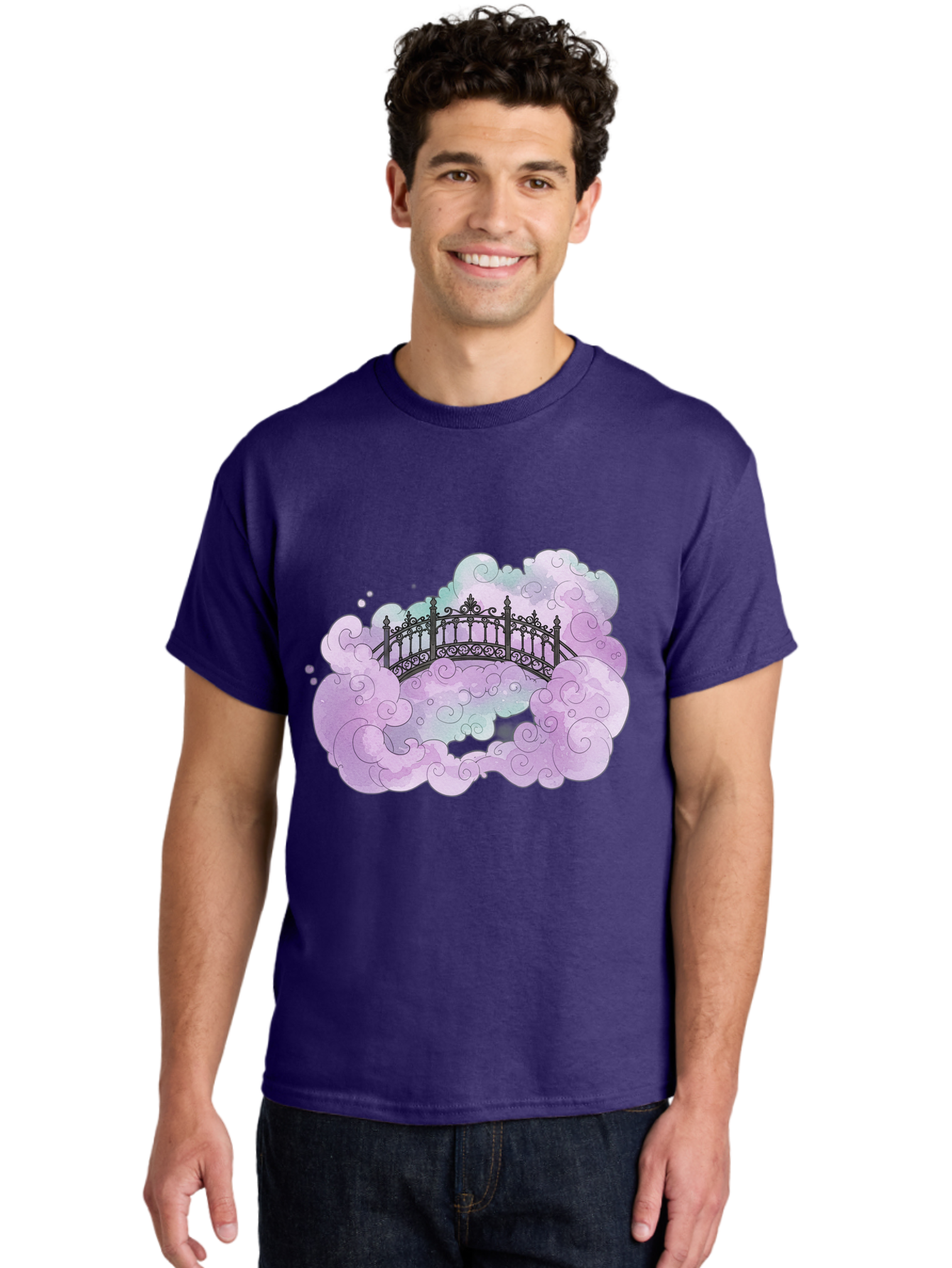 Bridge-In-Clouds Men'S Graphic Tee, 100% Cotton, Comfortable Casual Summer Wear, Machine Washable, Vintage Camera, Old Camera, Antique Camera, Black Camera, Classic Photography, Photography Equipment, Nostalgic Device, Film Camera, Camera Art Bae906
