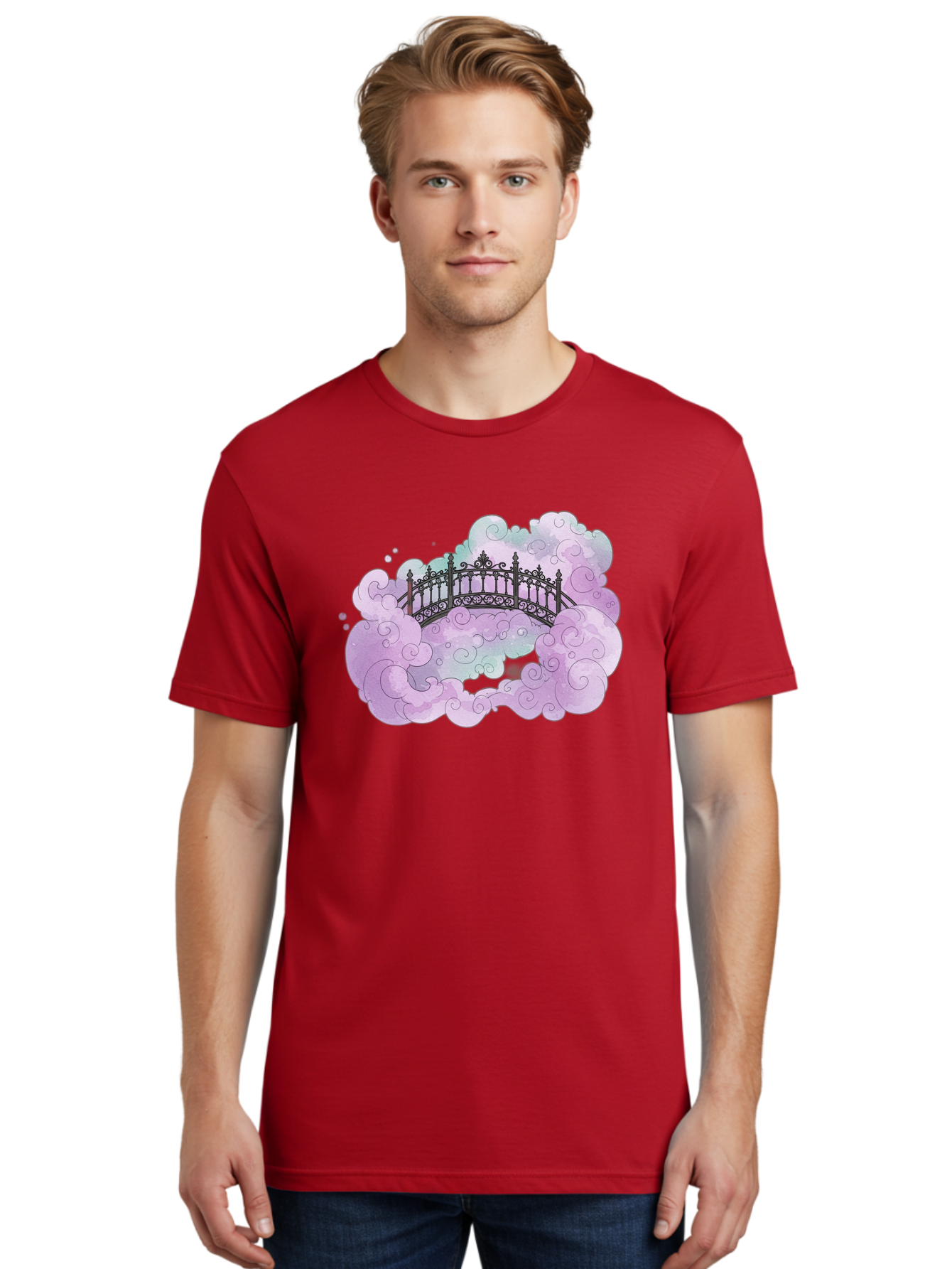 Bridge-In-Clouds Men'S Graphic Tee, 100% Cotton, Comfortable Casual Summer Wear, Machine Washable, Vintage Camera, Old Camera, Antique Camera, Black Camera, Classic Photography, Photography Equipment, Nostalgic Device, Film Camera, Camera Art Bae906