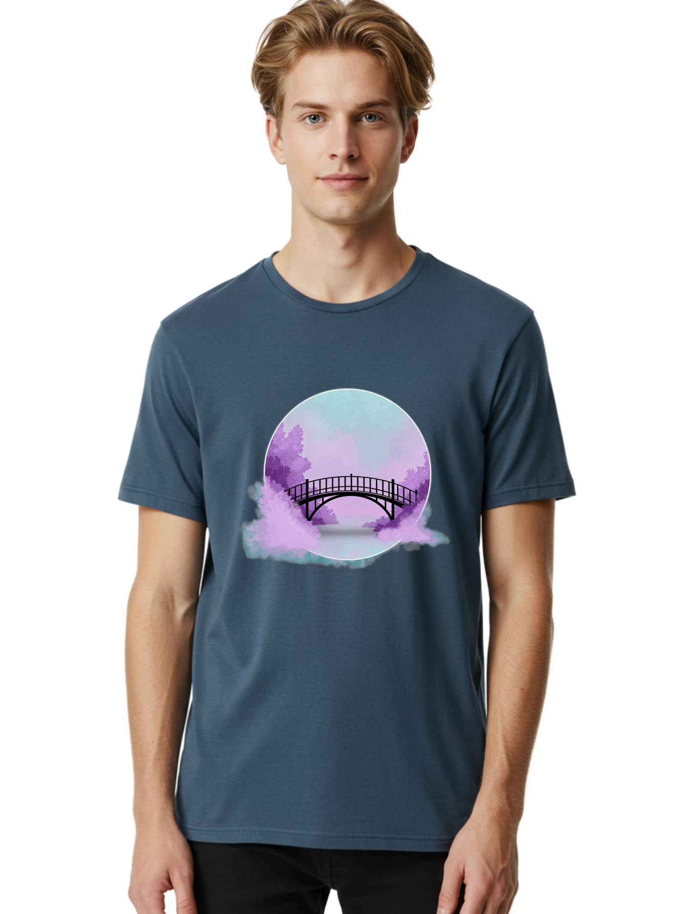 Bridge Men'S Graphic Tee, 100% Cotton, Comfortable Casual Summer Wear, Machine Washable, Vintage Camera, Old Camera, Antique Camera, Black Camera, Classic Photography, Photography Equipment, Nostalgic Device, Film Camera, Camera Art Bae907