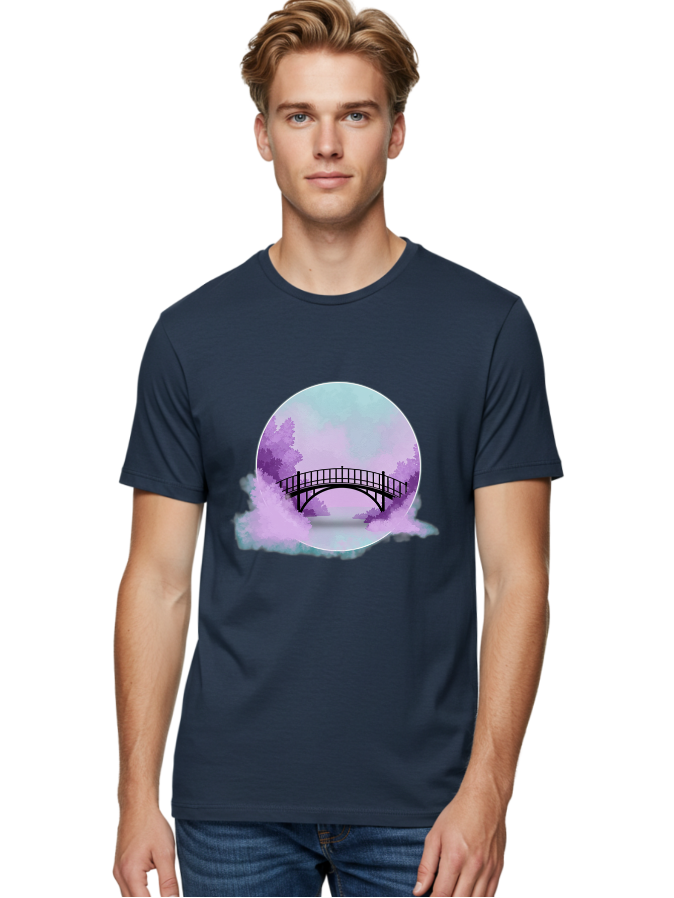 Bridge Men'S Graphic Tee, 100% Cotton, Comfortable Casual Summer Wear, Machine Washable, Vintage Camera, Old Camera, Antique Camera, Black Camera, Classic Photography, Photography Equipment, Nostalgic Device, Film Camera, Camera Art Bae907