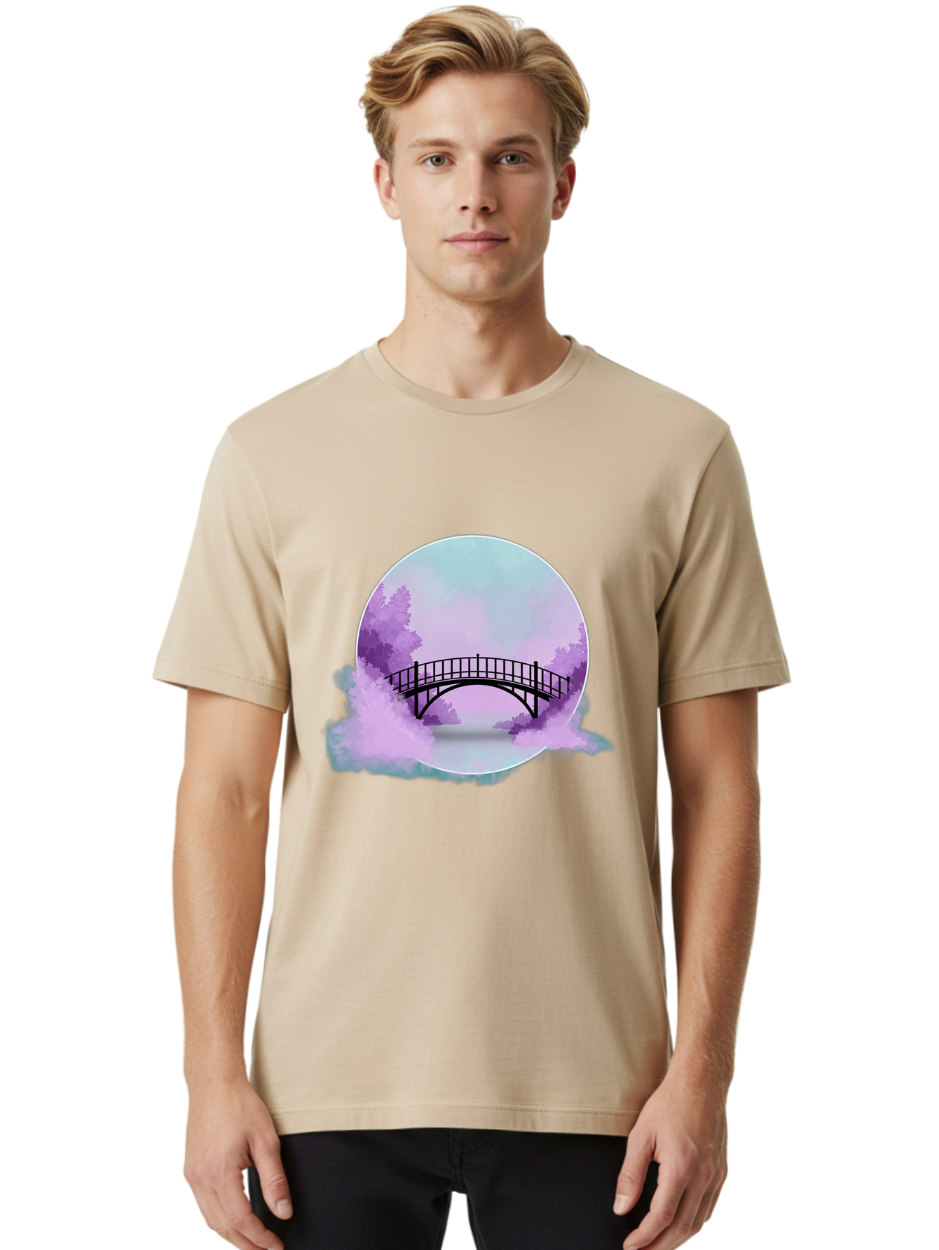 Bridge Men'S Graphic Tee, 100% Cotton, Comfortable Casual Summer Wear, Machine Washable, Vintage Camera, Old Camera, Antique Camera, Black Camera, Classic Photography, Photography Equipment, Nostalgic Device, Film Camera, Camera Art Bae907