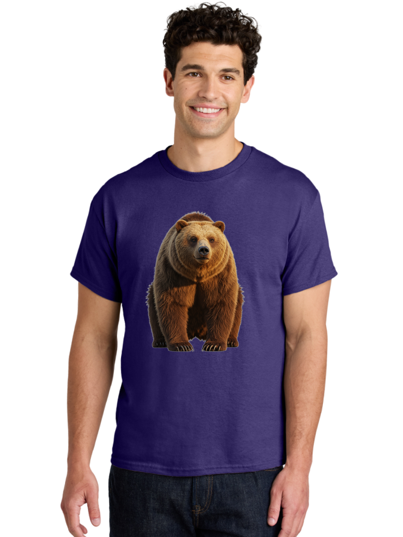 Brown-Bear-2 Men'S Graphic Tee, 100% Cotton, Comfortable Casual Summer Wear, Machine Washable, Vintage Camera, Old Camera, Antique Camera, Black Camera, Classic Photography, Photography Equipment, Nostalgic Device, Film Camera, Camera Art Bae909