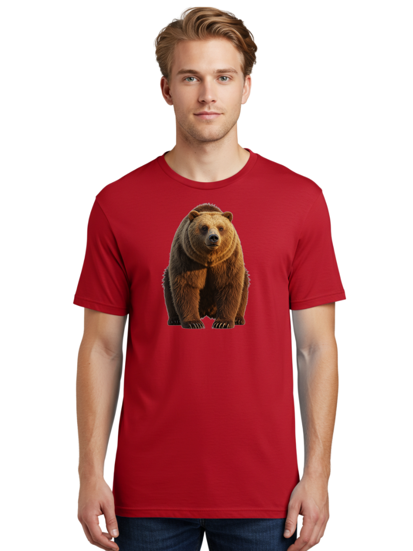Brown-Bear-2 Men'S Graphic Tee, 100% Cotton, Comfortable Casual Summer Wear, Machine Washable, Vintage Camera, Old Camera, Antique Camera, Black Camera, Classic Photography, Photography Equipment, Nostalgic Device, Film Camera, Camera Art Bae909