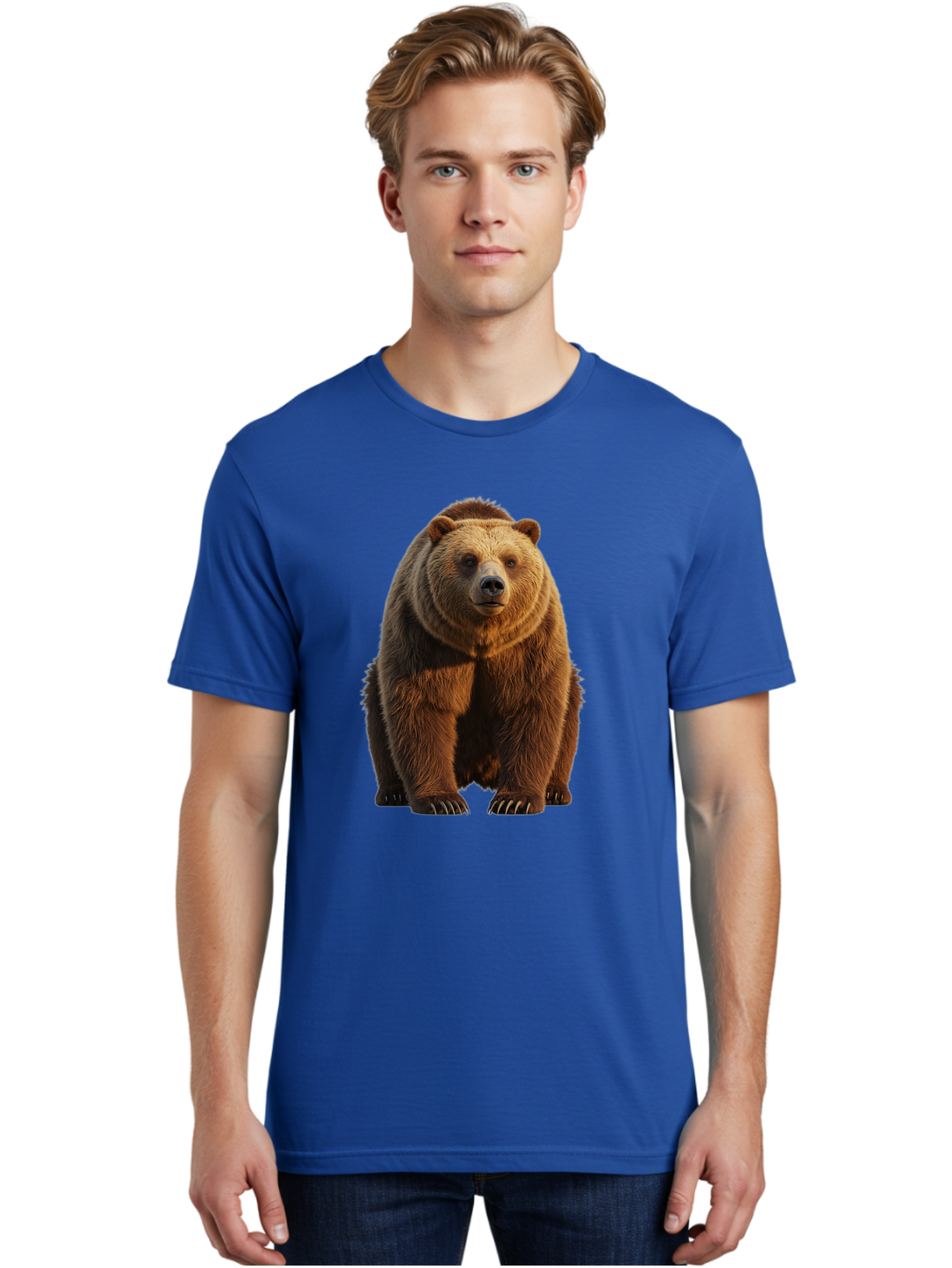 Brown-Bear-2 Men'S Graphic Tee, 100% Cotton, Comfortable Casual Summer Wear, Machine Washable, Vintage Camera, Old Camera, Antique Camera, Black Camera, Classic Photography, Photography Equipment, Nostalgic Device, Film Camera, Camera Art Bae909