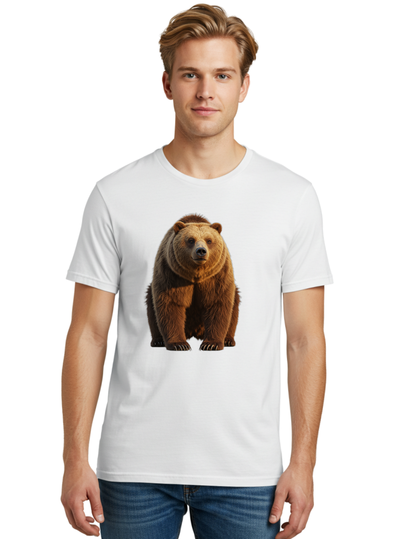 Brown-Bear-2 Men'S Graphic Tee, 100% Cotton, Comfortable Casual Summer Wear, Machine Washable, Vintage Camera, Old Camera, Antique Camera, Black Camera, Classic Photography, Photography Equipment, Nostalgic Device, Film Camera, Camera Art Bae909