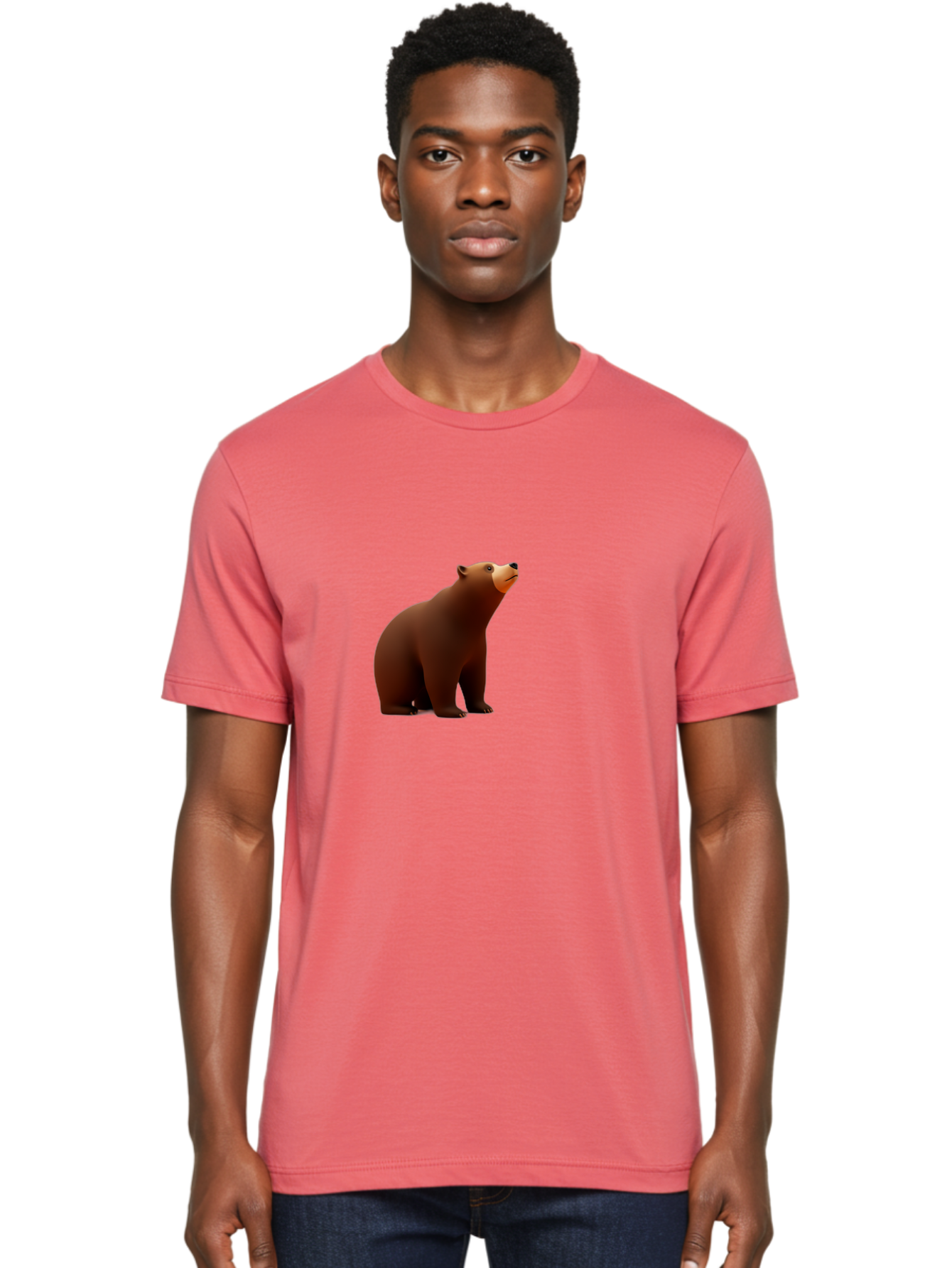 Brown-Bear-3 Men'S Graphic Tee, 100% Cotton, Comfortable Casual Summer Wear, Machine Washable, Vintage Camera, Old Camera, Antique Camera, Black Camera, Classic Photography, Photography Equipment, Nostalgic Device, Film Camera, Camera Art Bae910