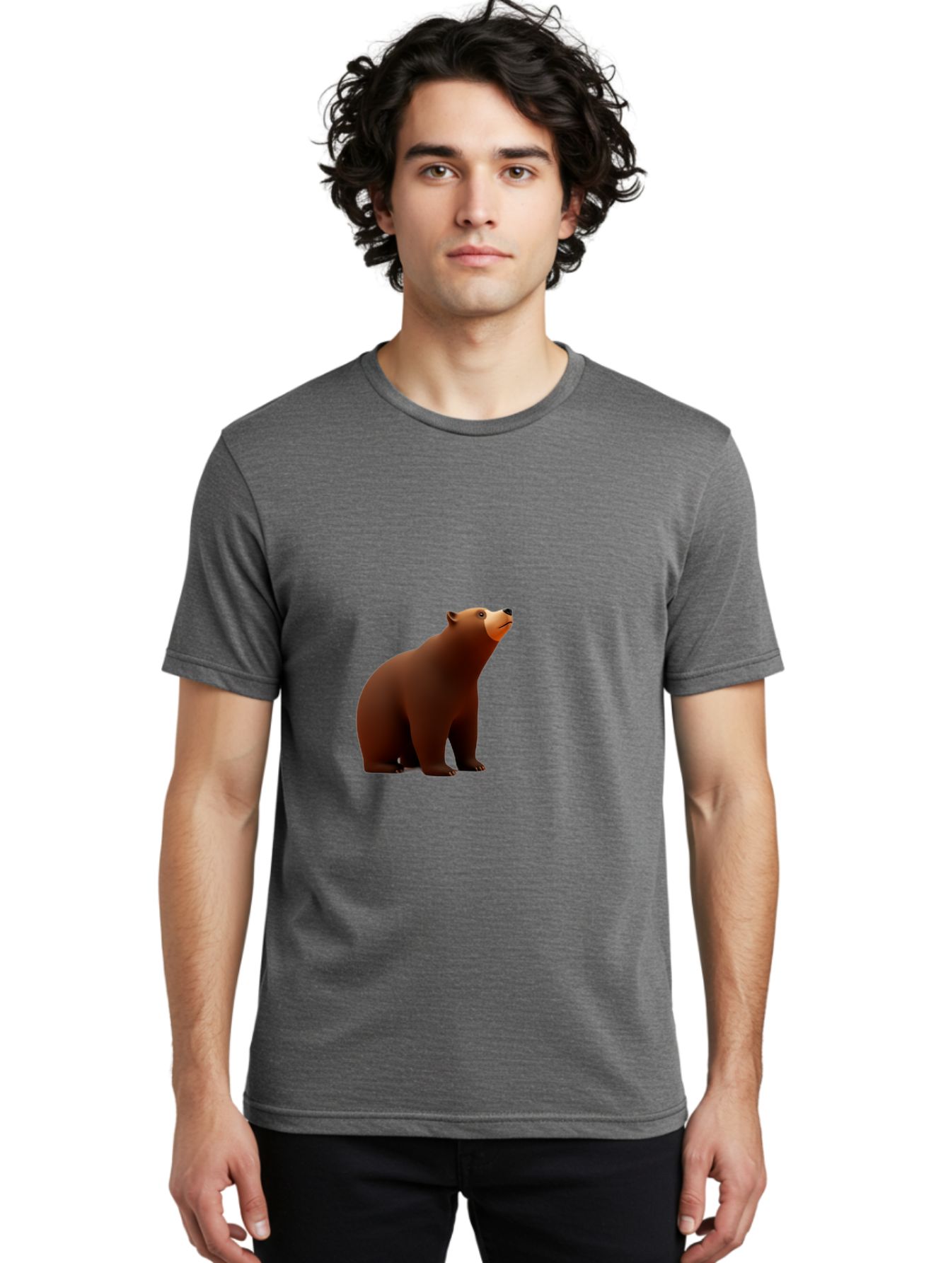 Brown-Bear-3 Men'S Graphic Tee, 100% Cotton, Comfortable Casual Summer Wear, Machine Washable, Vintage Camera, Old Camera, Antique Camera, Black Camera, Classic Photography, Photography Equipment, Nostalgic Device, Film Camera, Camera Art Bae910