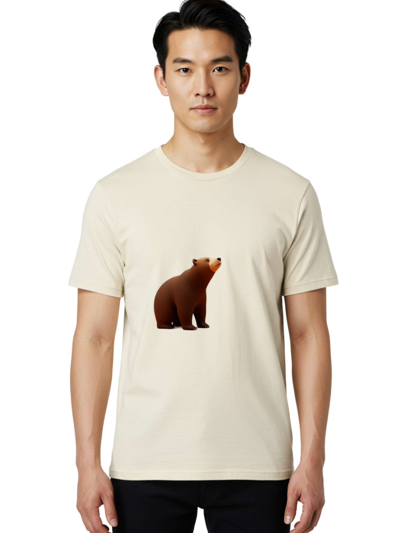 Brown-Bear-3 Men'S Graphic Tee, 100% Cotton, Comfortable Casual Summer Wear, Machine Washable, Vintage Camera, Old Camera, Antique Camera, Black Camera, Classic Photography, Photography Equipment, Nostalgic Device, Film Camera, Camera Art Bae910