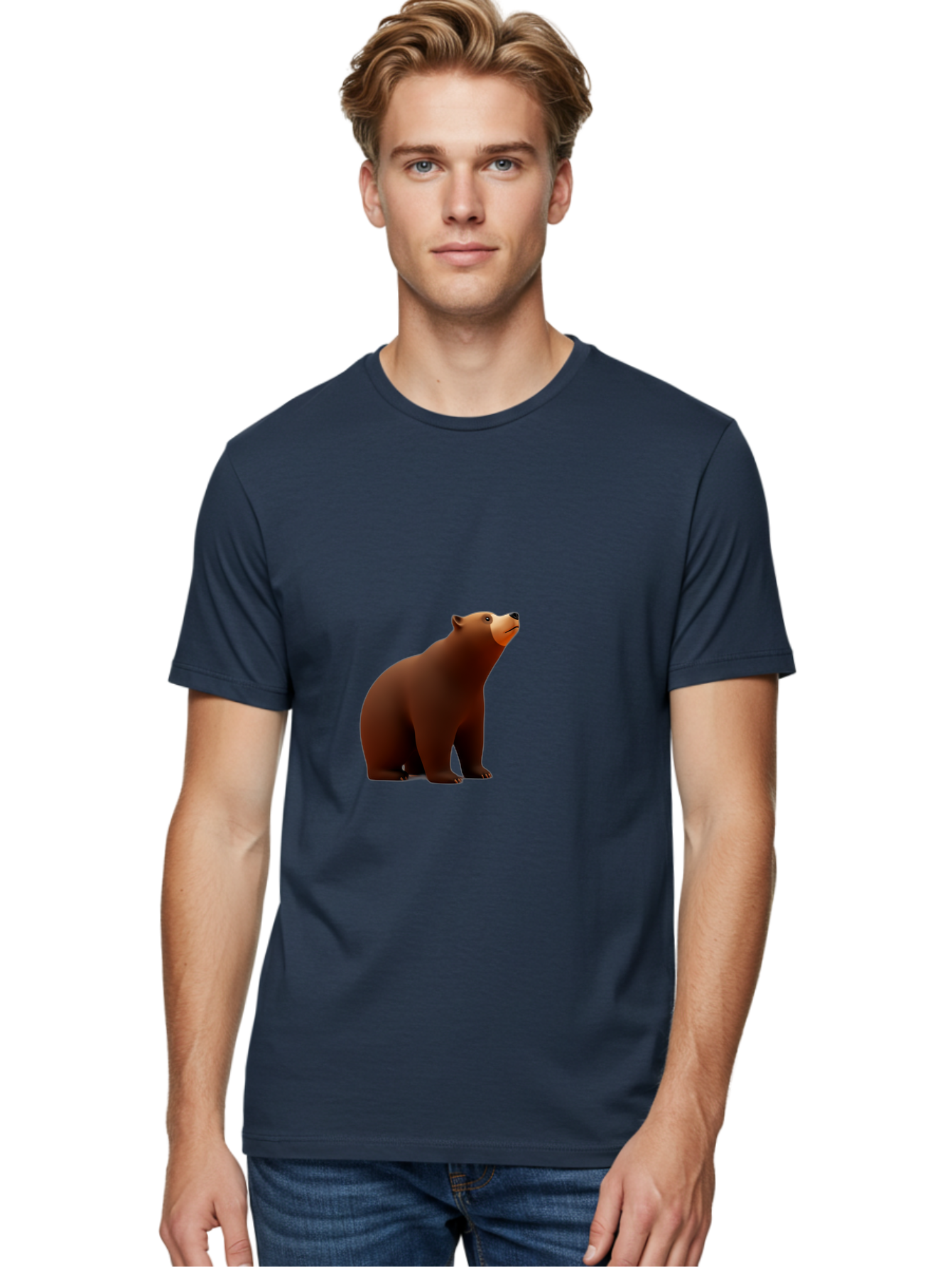 Brown-Bear-3 Men'S Graphic Tee, 100% Cotton, Comfortable Casual Summer Wear, Machine Washable, Vintage Camera, Old Camera, Antique Camera, Black Camera, Classic Photography, Photography Equipment, Nostalgic Device, Film Camera, Camera Art Bae910