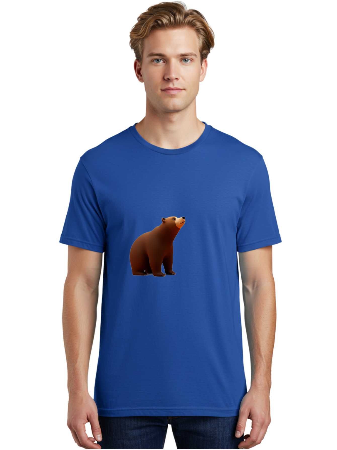 Brown-Bear-3 Men'S Graphic Tee, 100% Cotton, Comfortable Casual Summer Wear, Machine Washable, Vintage Camera, Old Camera, Antique Camera, Black Camera, Classic Photography, Photography Equipment, Nostalgic Device, Film Camera, Camera Art Bae910