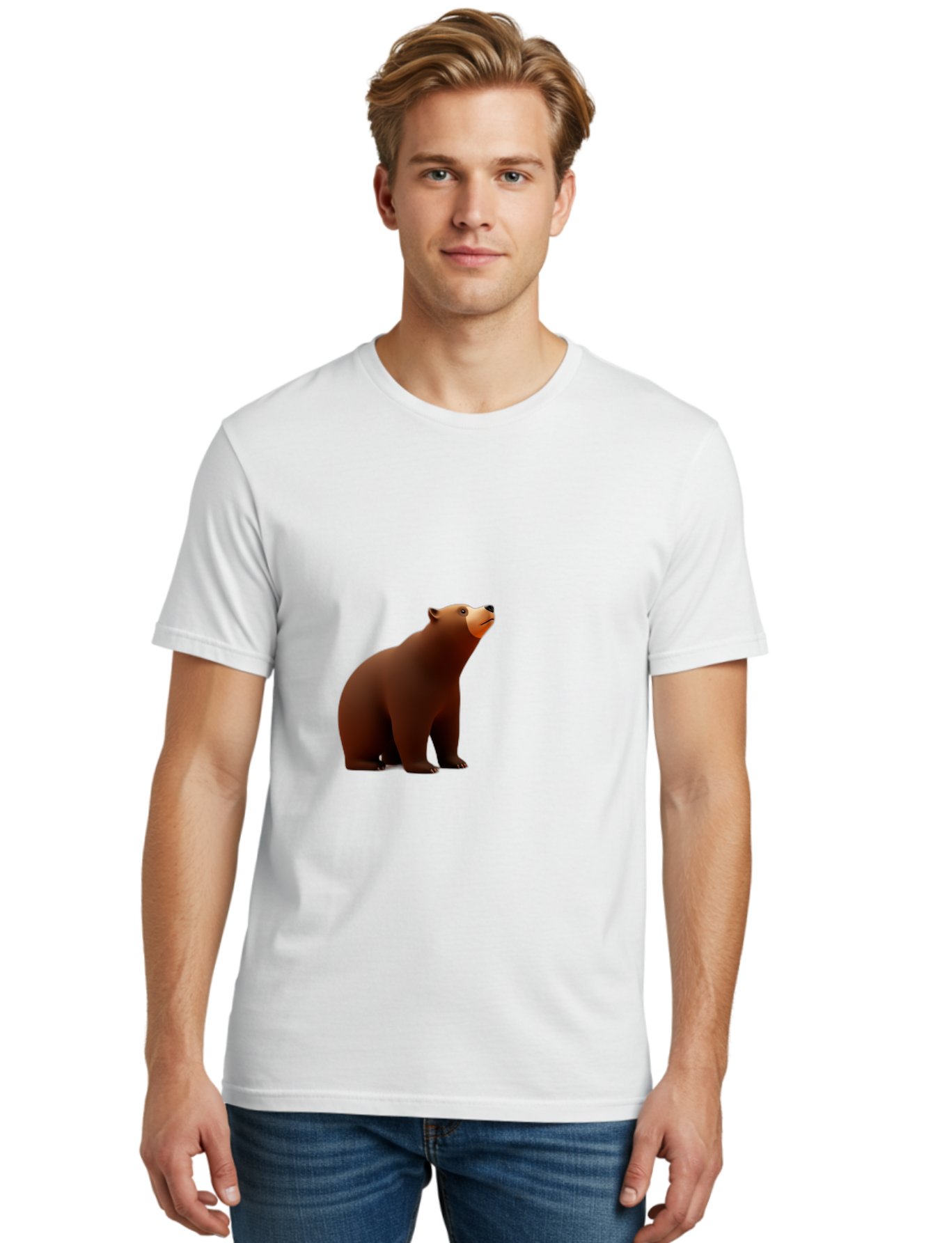 Brown-Bear-3 Men'S Graphic Tee, 100% Cotton, Comfortable Casual Summer Wear, Machine Washable, Vintage Camera, Old Camera, Antique Camera, Black Camera, Classic Photography, Photography Equipment, Nostalgic Device, Film Camera, Camera Art Bae910
