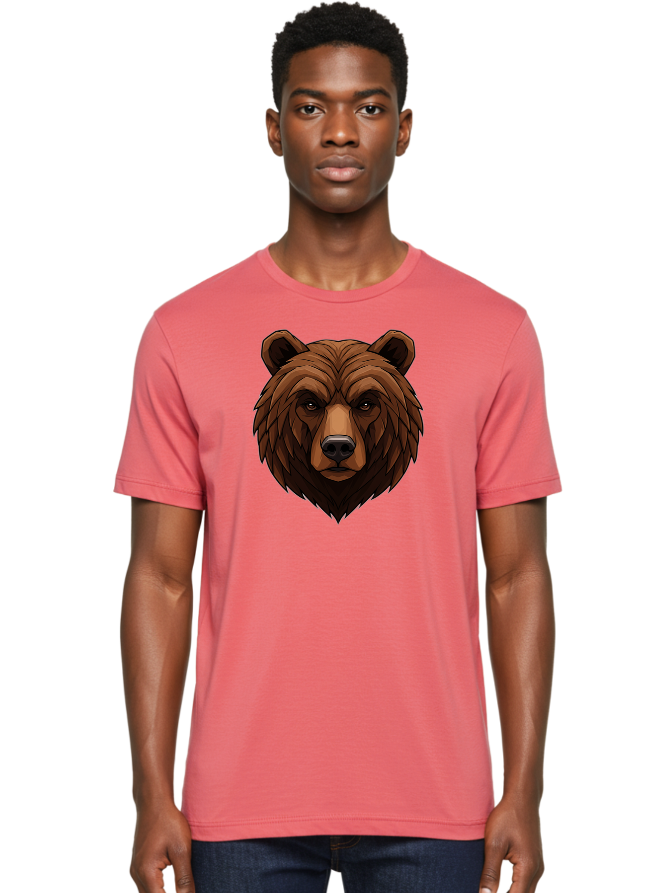 Brown-Bear-4 Men'S Graphic Tee, 100% Cotton, Comfortable Casual Summer Wear, Machine Washable, Vintage Camera, Old Camera, Antique Camera, Black Camera, Classic Photography, Photography Equipment, Nostalgic Device, Film Camera, Camera Art Bae911