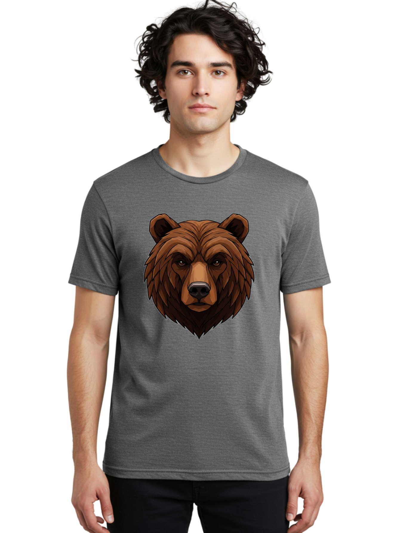 Brown-Bear-4 Men'S Graphic Tee, 100% Cotton, Comfortable Casual Summer Wear, Machine Washable, Vintage Camera, Old Camera, Antique Camera, Black Camera, Classic Photography, Photography Equipment, Nostalgic Device, Film Camera, Camera Art Bae911
