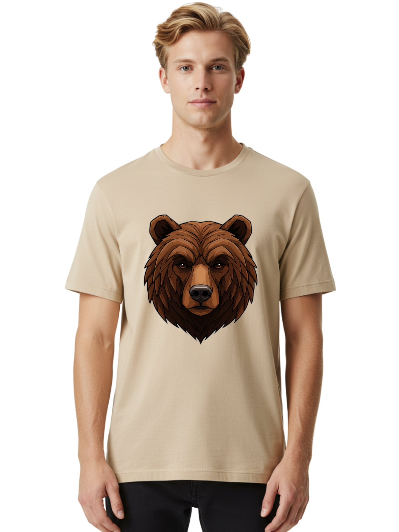 Brown-Bear-4 Men'S Graphic Tee, 100% Cotton, Comfortable Casual Summer Wear, Machine Washable, Vintage Camera, Old Camera, Antique Camera, Black Camera, Classic Photography, Photography Equipment, Nostalgic Device, Film Camera, Camera Art Bae911