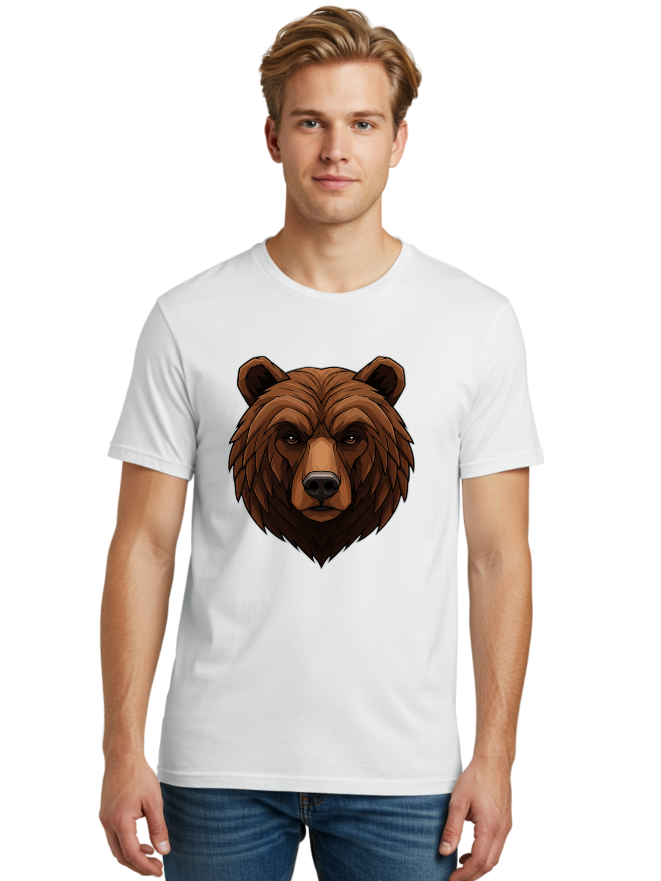 Brown-Bear-4 Men'S Graphic Tee, 100% Cotton, Comfortable Casual Summer Wear, Machine Washable, Vintage Camera, Old Camera, Antique Camera, Black Camera, Classic Photography, Photography Equipment, Nostalgic Device, Film Camera, Camera Art Bae911