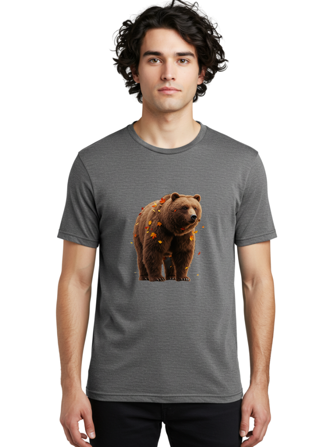Brown-Bear-5 Men'S Graphic Tee, 100% Cotton, Comfortable Casual Summer Wear, Machine Washable, Vintage Camera, Old Camera, Antique Camera, Black Camera, Classic Photography, Photography Equipment, Nostalgic Device, Film Camera, Camera Art Bae912