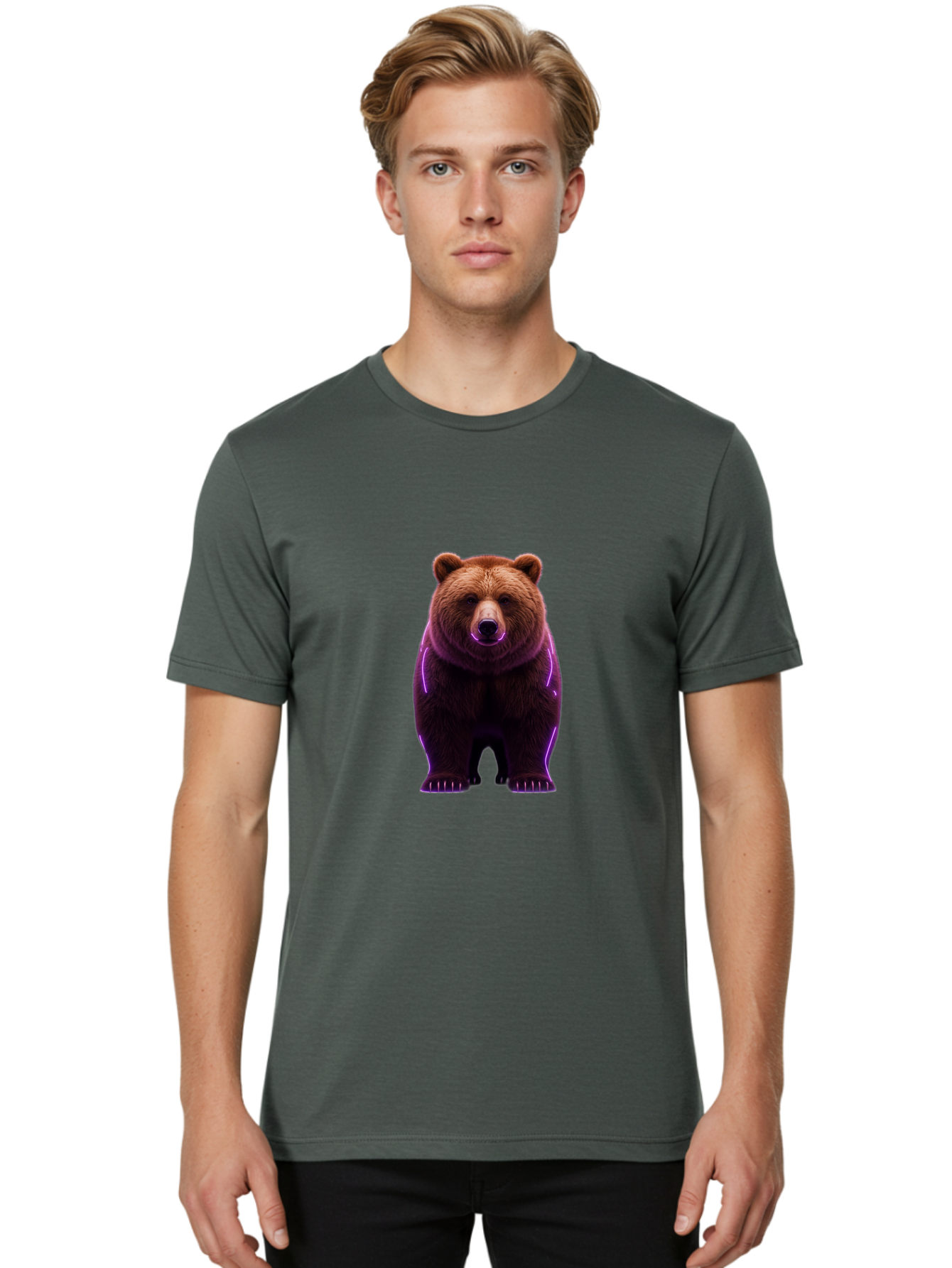 Brown-Bear-6 Men'S Graphic Tee, 100% Cotton, Comfortable Casual Summer Wear, Machine Washable, Vintage Camera, Old Camera, Antique Camera, Black Camera, Classic Photography, Photography Equipment, Nostalgic Device, Film Camera, Camera Art Bae913