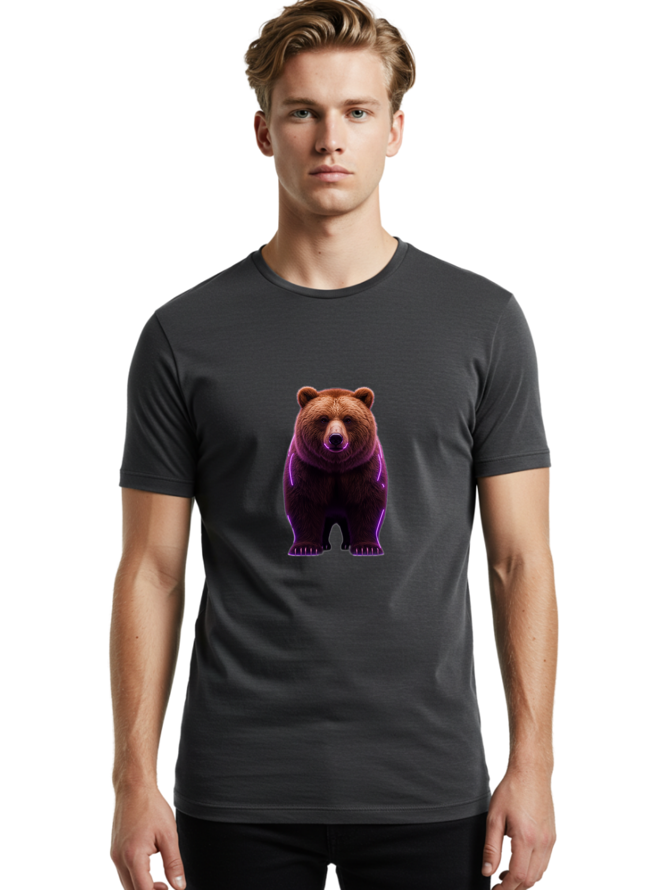 Brown-Bear-6 Men'S Graphic Tee, 100% Cotton, Comfortable Casual Summer Wear, Machine Washable, Vintage Camera, Old Camera, Antique Camera, Black Camera, Classic Photography, Photography Equipment, Nostalgic Device, Film Camera, Camera Art Bae913