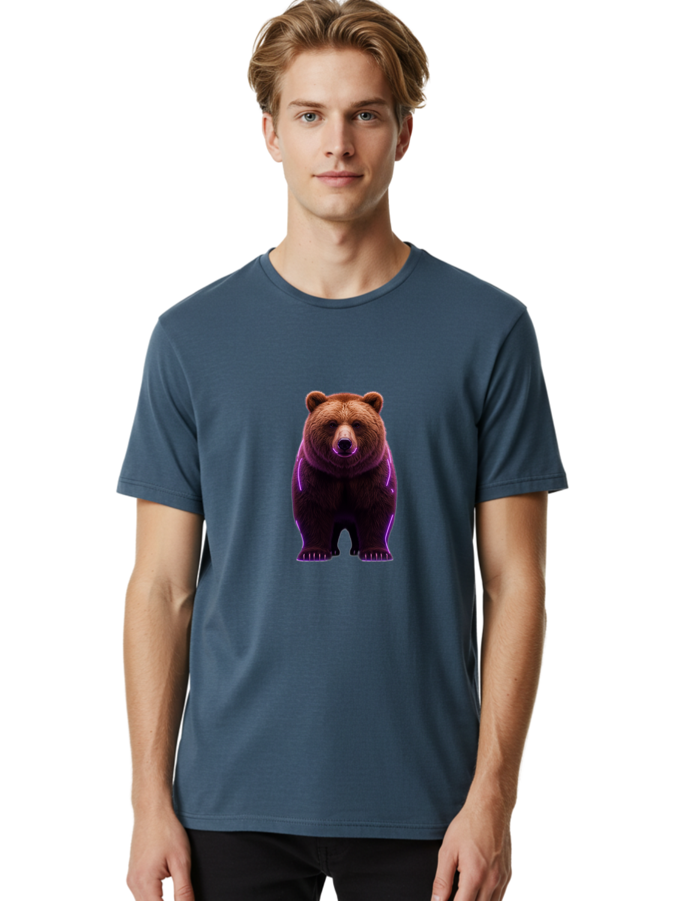 Brown-Bear-6 Men'S Graphic Tee, 100% Cotton, Comfortable Casual Summer Wear, Machine Washable, Vintage Camera, Old Camera, Antique Camera, Black Camera, Classic Photography, Photography Equipment, Nostalgic Device, Film Camera, Camera Art Bae913