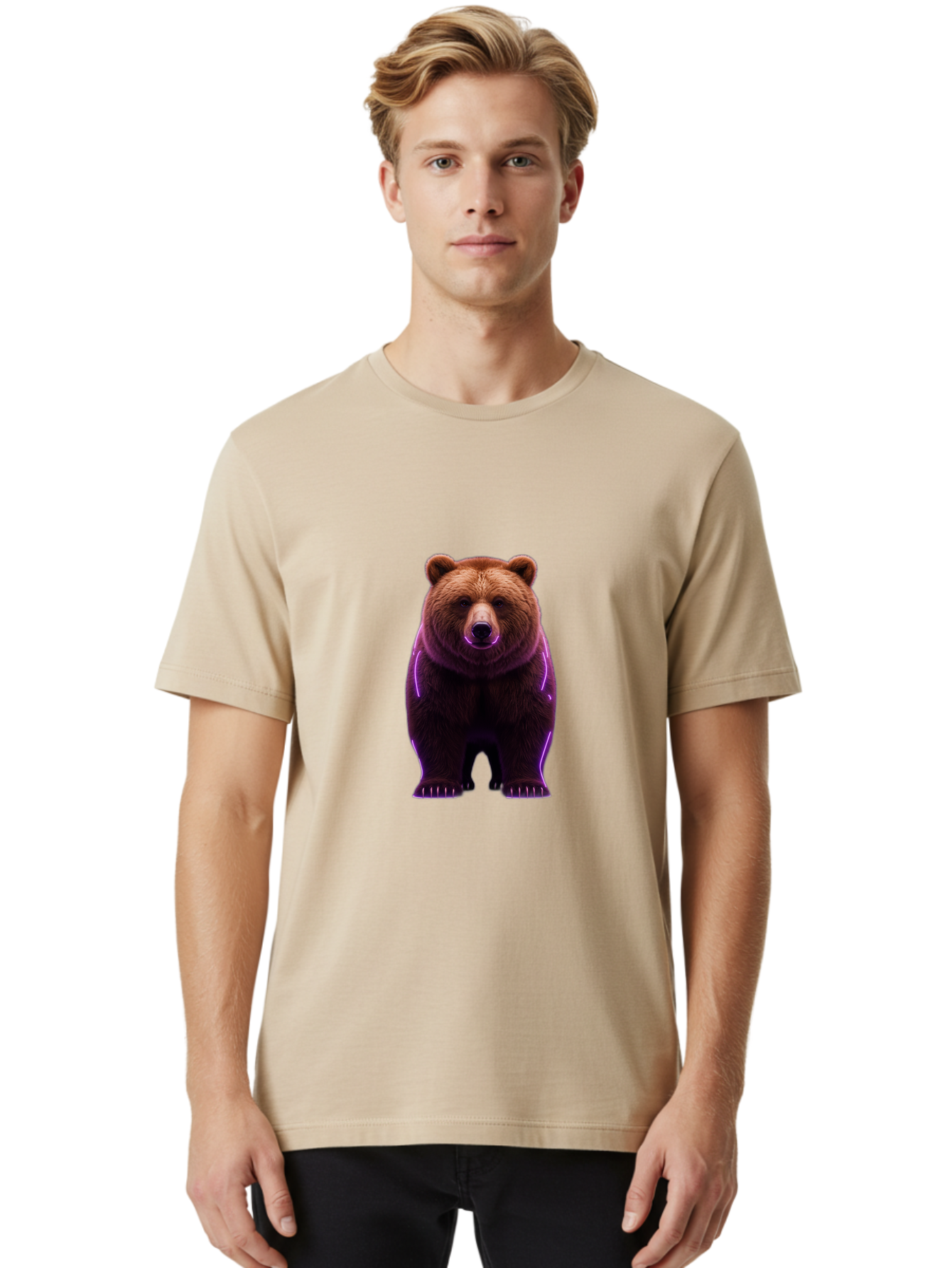 Brown-Bear-6 Men'S Graphic Tee, 100% Cotton, Comfortable Casual Summer Wear, Machine Washable, Vintage Camera, Old Camera, Antique Camera, Black Camera, Classic Photography, Photography Equipment, Nostalgic Device, Film Camera, Camera Art Bae913