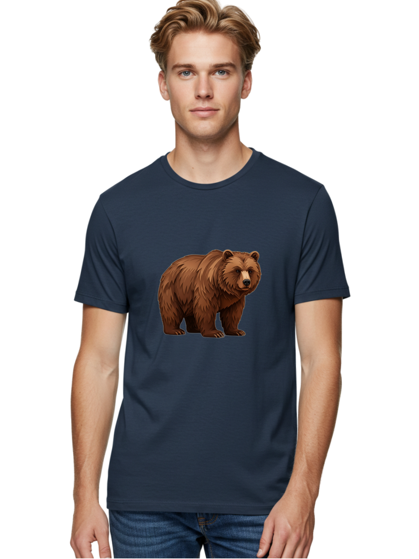 Brown-Bear-7 Men'S Graphic Tee, 100% Cotton, Comfortable Casual Summer Wear, Machine Washable, Vintage Camera, Old Camera, Antique Camera, Black Camera, Classic Photography, Photography Equipment, Nostalgic Device, Film Camera, Camera Art Bae914