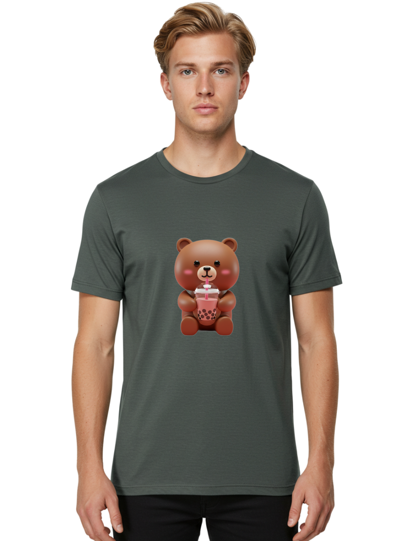 Brown-Bear-Boba Men'S Graphic Tee, 100% Cotton, Comfortable Casual Summer Wear, Machine Washable, Vintage Camera, Old Camera, Antique Camera, Black Camera, Classic Photography, Photography Equipment, Nostalgic Device, Film Camera, Camera Art Bae915