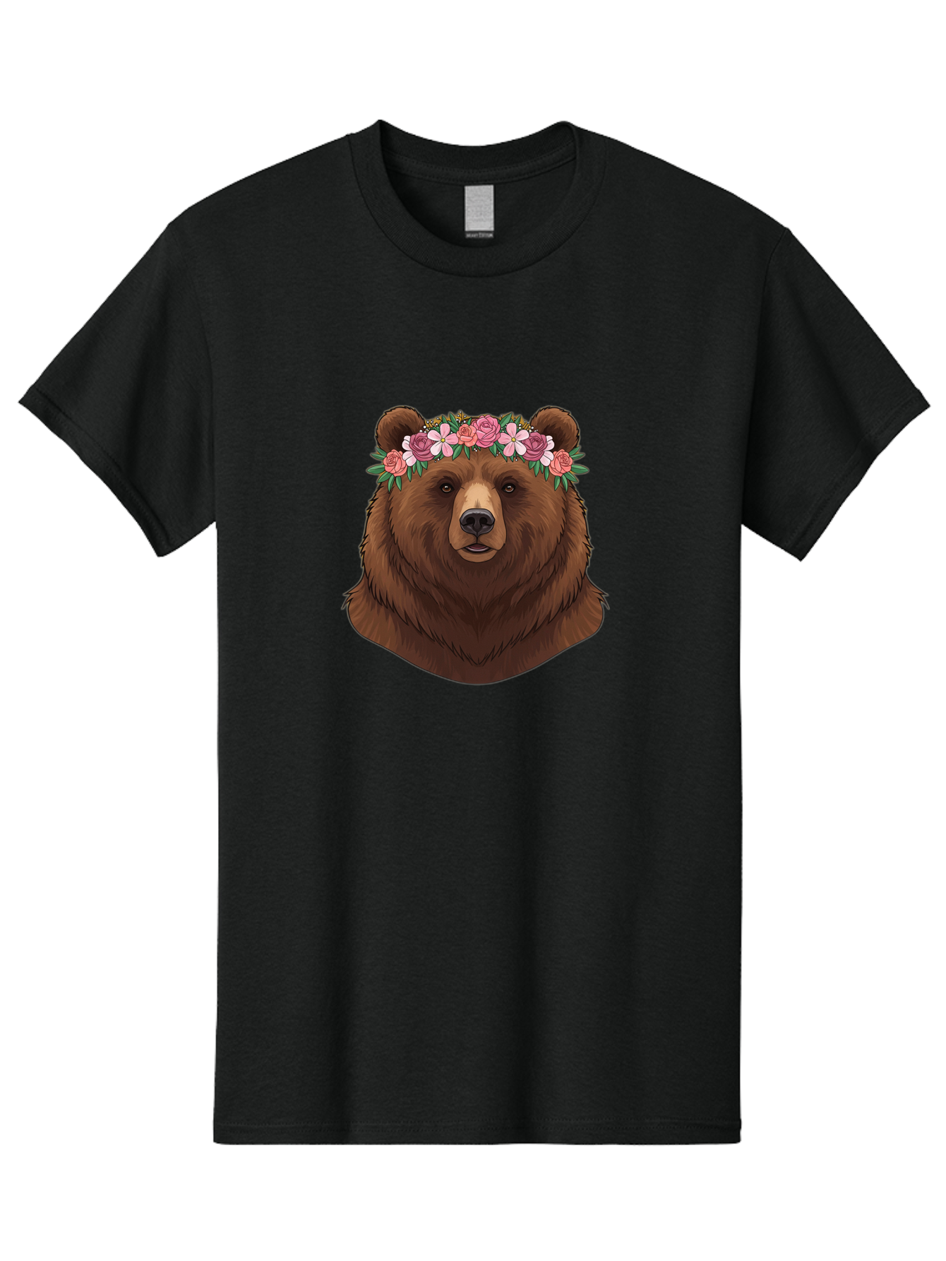 Brown-Bear-Crowned-With-Flowers Men'S Graphic Tee, 100% Cotton, Comfortable Casual Summer Wear, Machine Washable, Vintage Camera, Old Camera, Antique Camera, Black Camera, Classic Photography, Photography Equipment, Nostalgic Device, Bae916