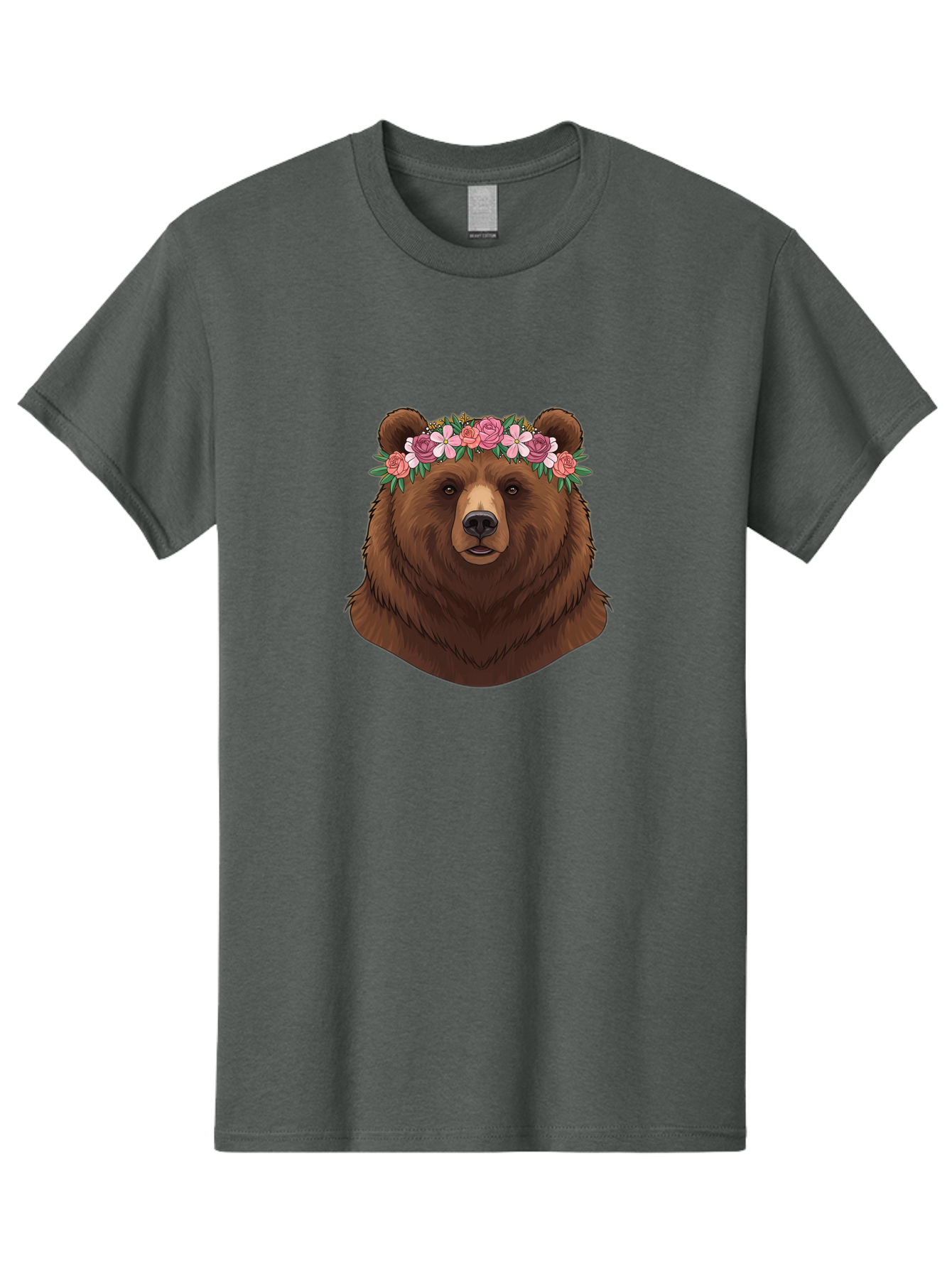 Brown-Bear-Crowned-With-Flowers Men'S Graphic Tee, 100% Cotton, Comfortable Casual Summer Wear, Machine Washable, Vintage Camera, Old Camera, Antique Camera, Black Camera, Classic Photography, Photography Equipment, Nostalgic Device, Bae916