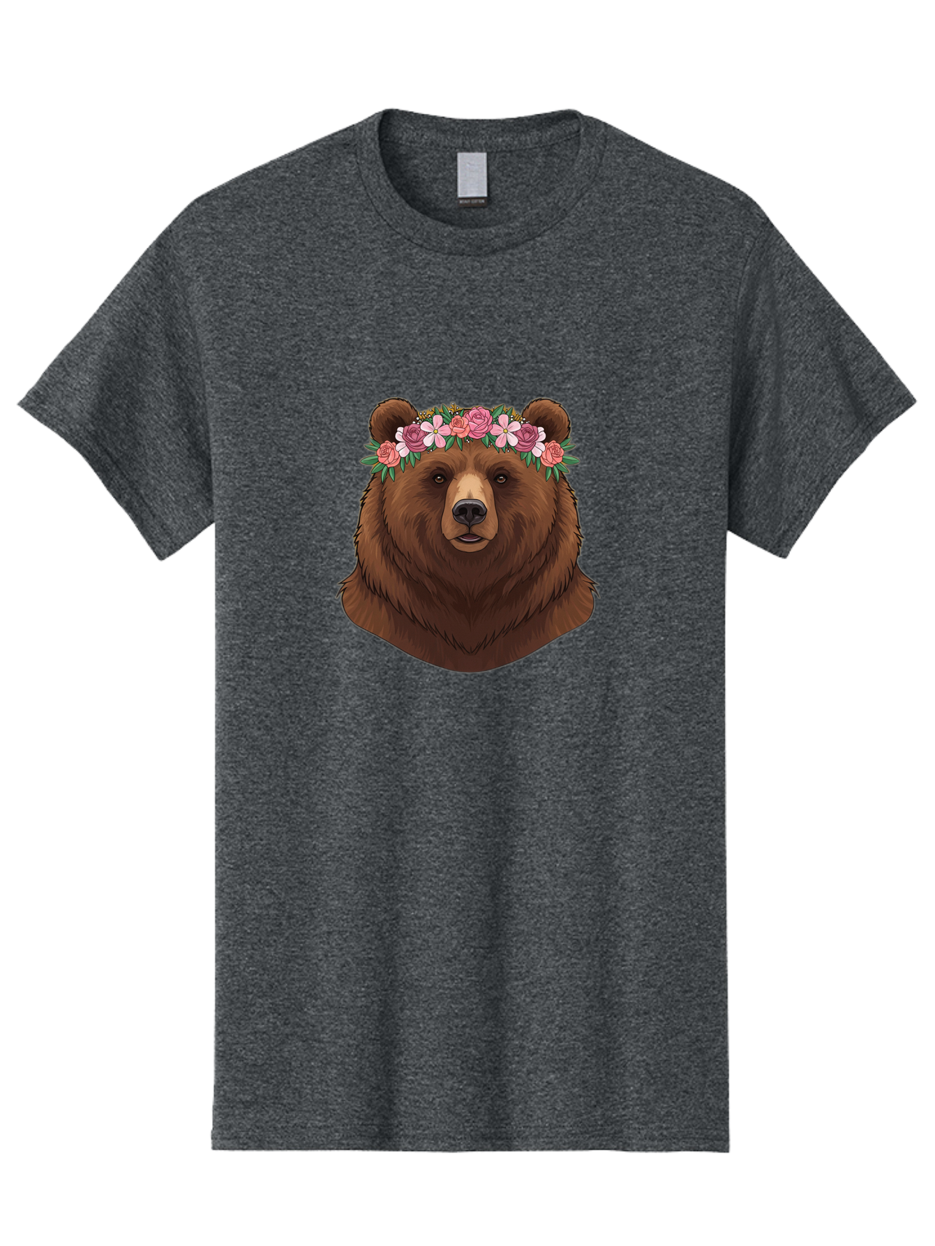 Brown-Bear-Crowned-With-Flowers Men'S Graphic Tee, 100% Cotton, Comfortable Casual Summer Wear, Machine Washable, Vintage Camera, Old Camera, Antique Camera, Black Camera, Classic Photography, Photography Equipment, Nostalgic Device, Bae916