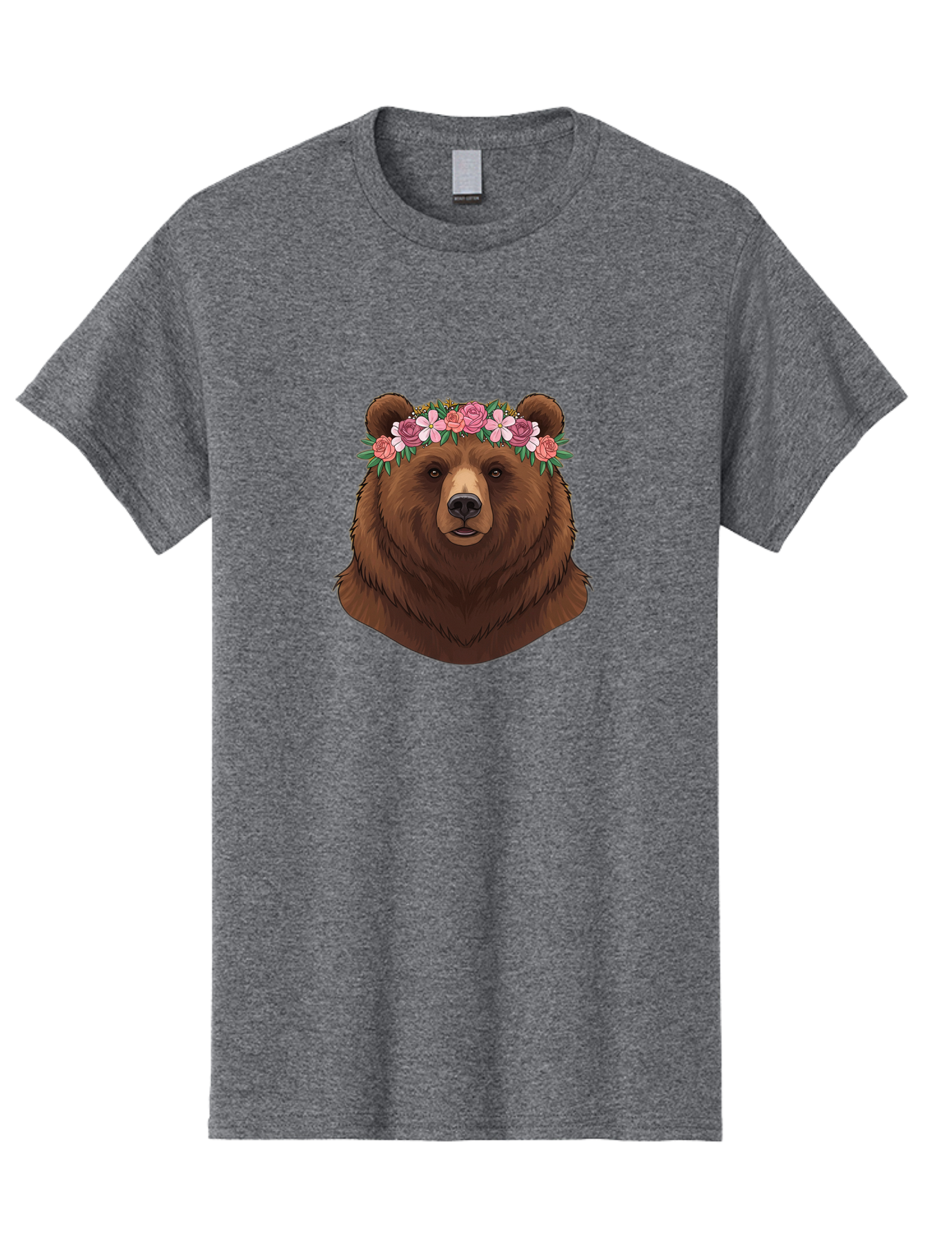 Brown-Bear-Crowned-With-Flowers Men'S Graphic Tee, 100% Cotton, Comfortable Casual Summer Wear, Machine Washable, Vintage Camera, Old Camera, Antique Camera, Black Camera, Classic Photography, Photography Equipment, Nostalgic Device, Bae916
