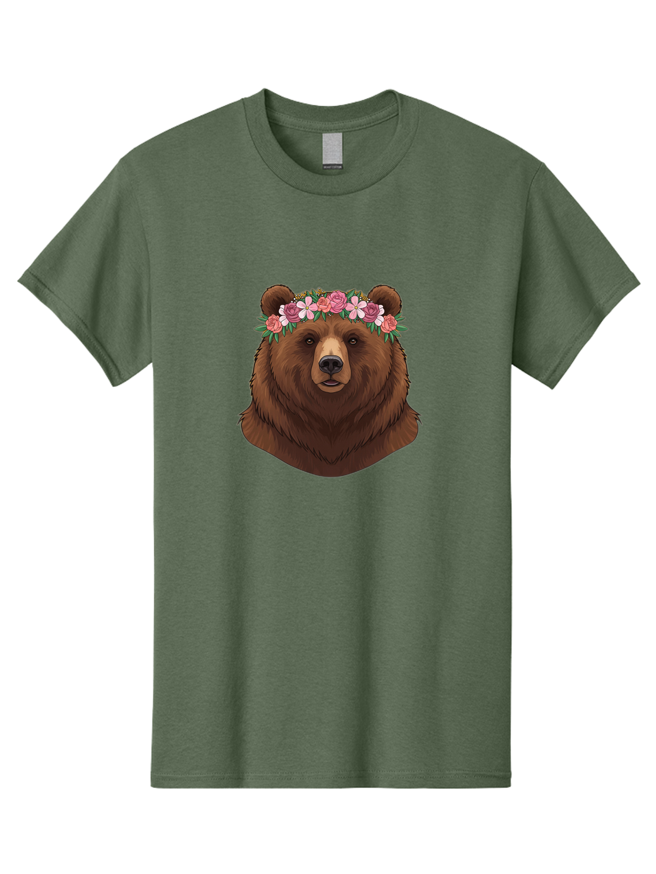 Brown-Bear-Crowned-With-Flowers Men'S Graphic Tee, 100% Cotton, Comfortable Casual Summer Wear, Machine Washable, Vintage Camera, Old Camera, Antique Camera, Black Camera, Classic Photography, Photography Equipment, Nostalgic Device, Bae916
