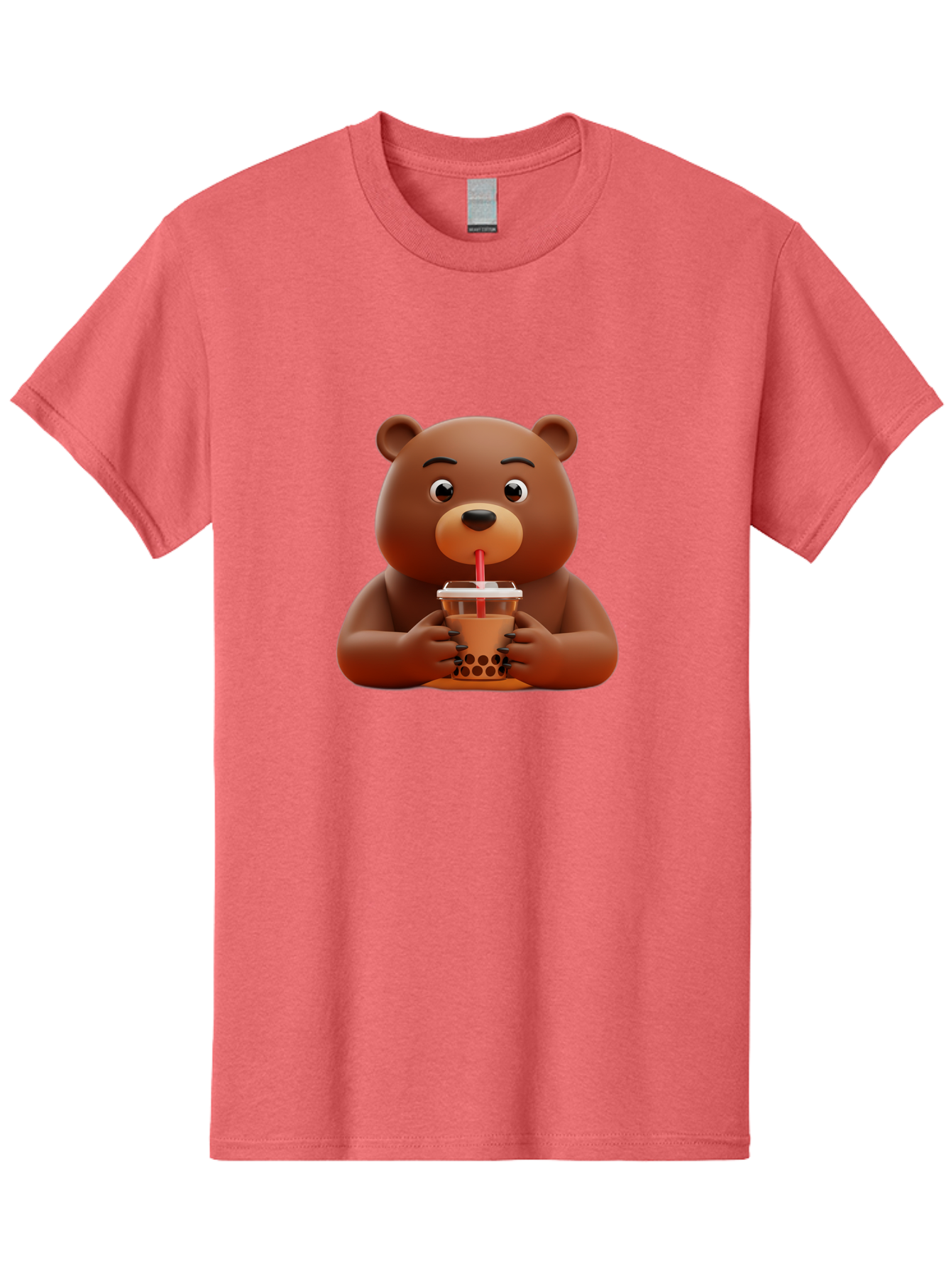 Brown-Bear-Drinking-Bubble-Tea Men'S Graphic Tee, 100% Cotton, Comfortable Casual Summer Wear, Machine Washable, Vintage Camera, Old Camera, Antique Camera, Black Camera, Classic Photography, Photography Equipment, Nostalgic Device, Bae918