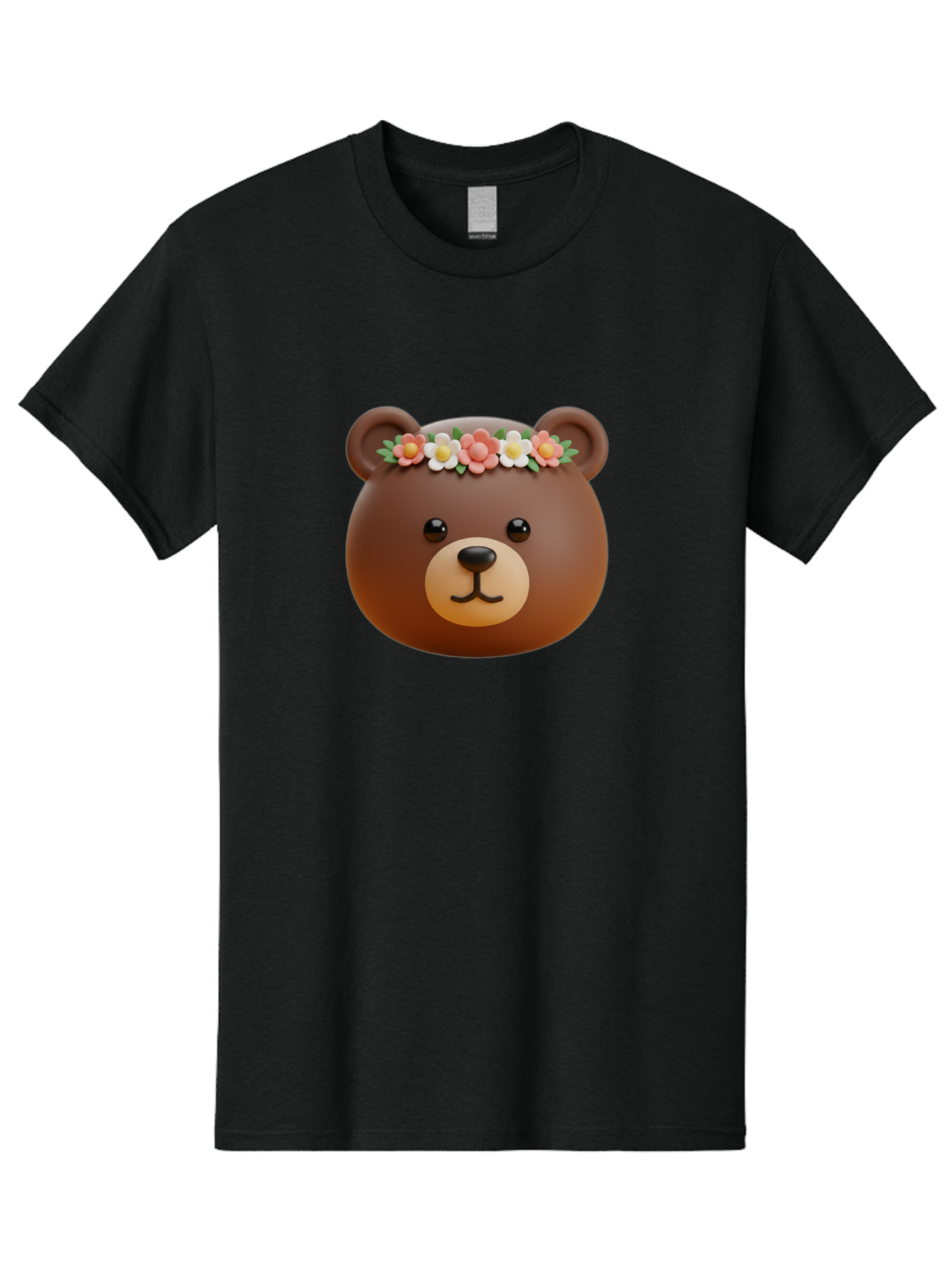Brown-Bear-Emoji-With-Flowers Men'S Graphic Tee, 100% Cotton, Comfortable Casual Summer Wear, Machine Washable, Vintage Camera, Old Camera, Antique Camera, Black Camera, Classic Photography, Photography Equipment, Nostalgic Device, Bae919