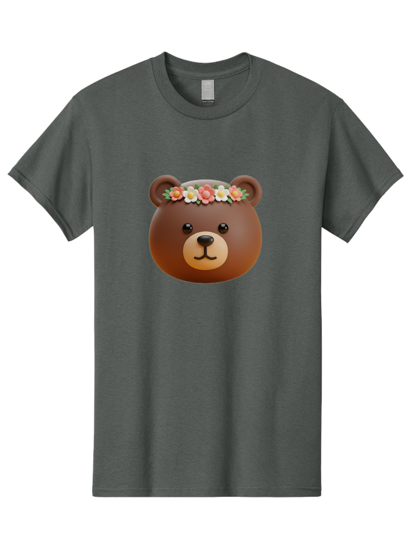 Brown-Bear-Emoji-With-Flowers Men'S Graphic Tee, 100% Cotton, Comfortable Casual Summer Wear, Machine Washable, Vintage Camera, Old Camera, Antique Camera, Black Camera, Classic Photography, Photography Equipment, Nostalgic Device, Bae919