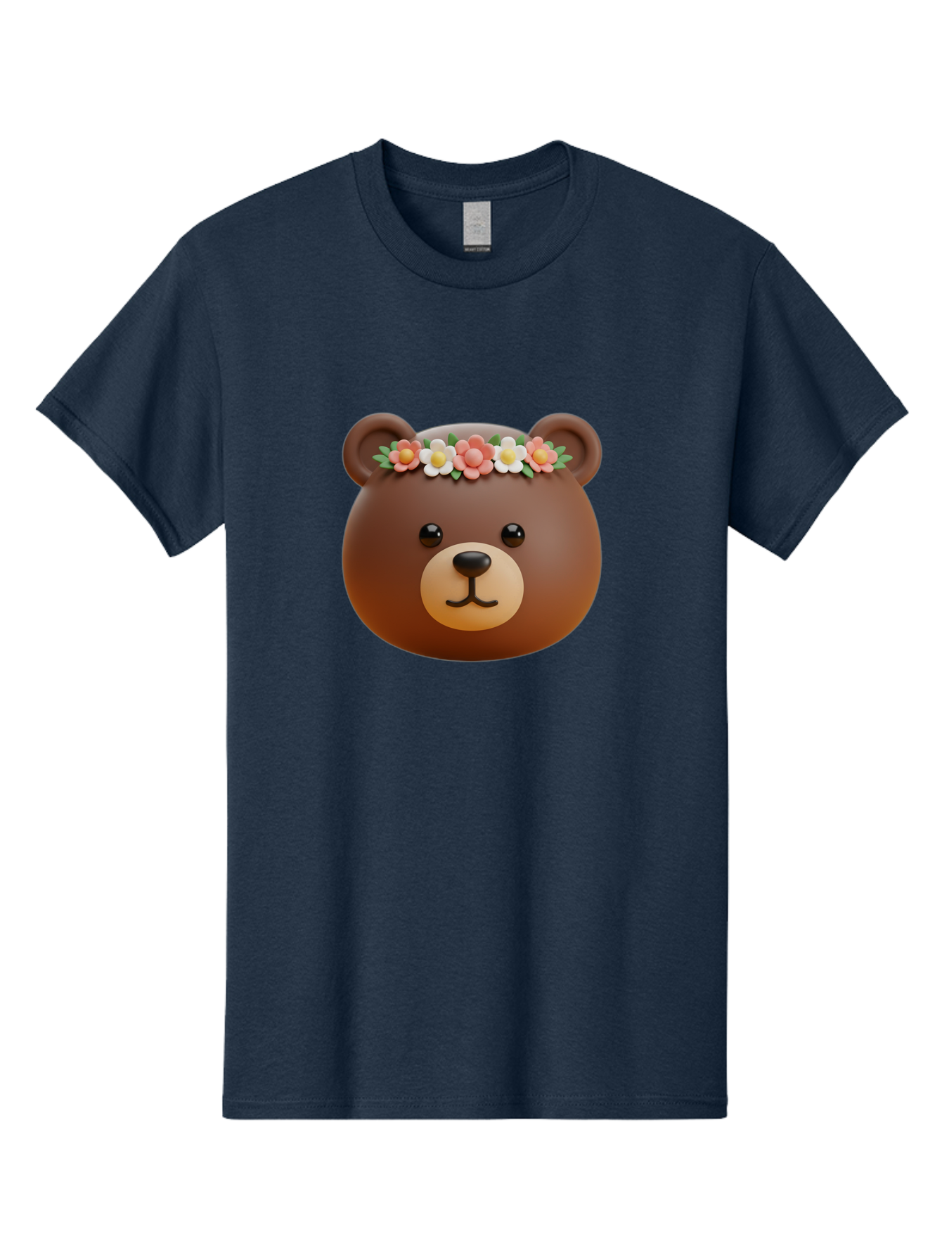 Brown-Bear-Emoji-With-Flowers Men'S Graphic Tee, 100% Cotton, Comfortable Casual Summer Wear, Machine Washable, Vintage Camera, Old Camera, Antique Camera, Black Camera, Classic Photography, Photography Equipment, Nostalgic Device, Bae919
