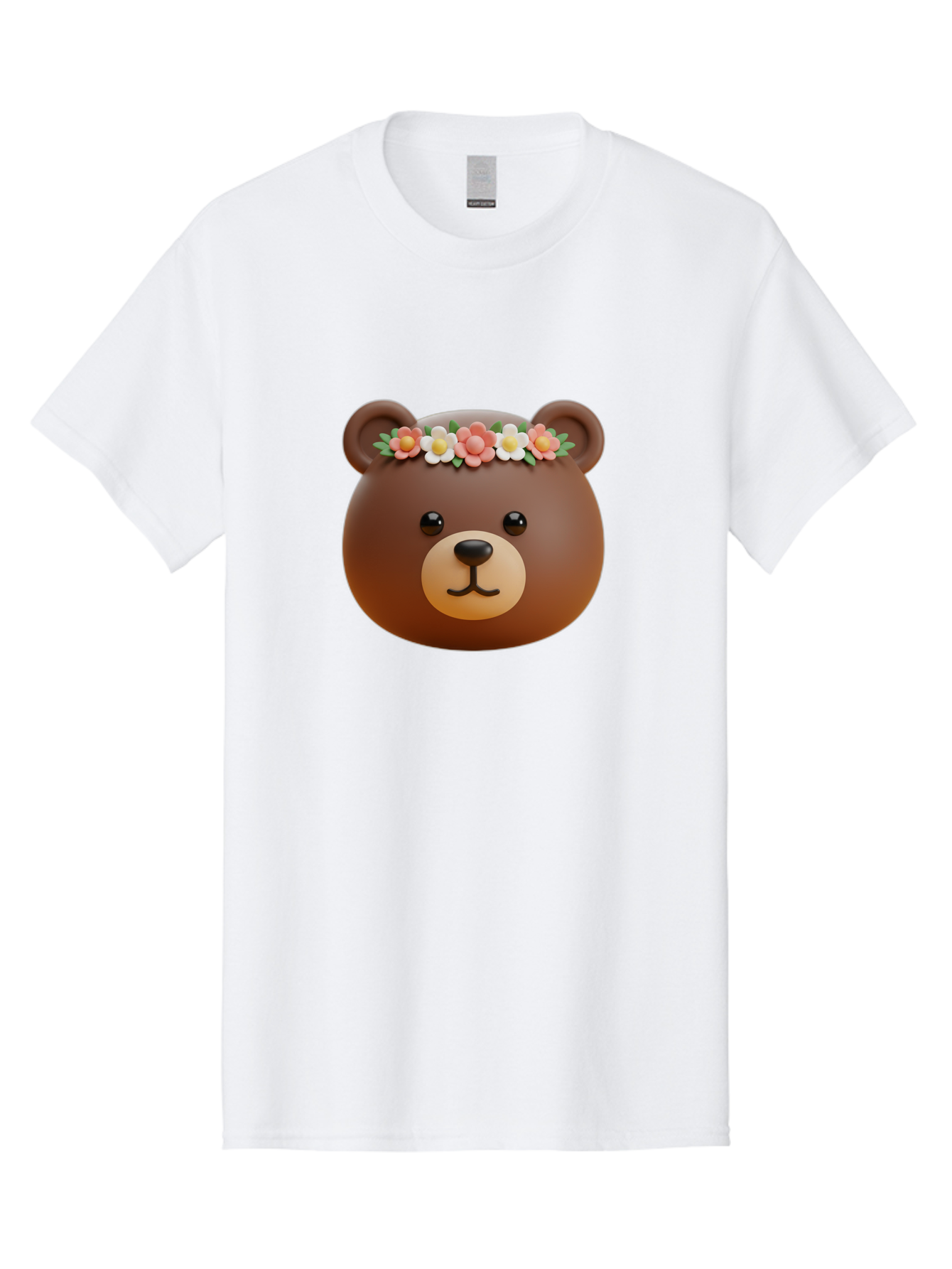 Brown-Bear-Emoji-With-Flowers Men'S Graphic Tee, 100% Cotton, Comfortable Casual Summer Wear, Machine Washable, Vintage Camera, Old Camera, Antique Camera, Black Camera, Classic Photography, Photography Equipment, Nostalgic Device, Bae919