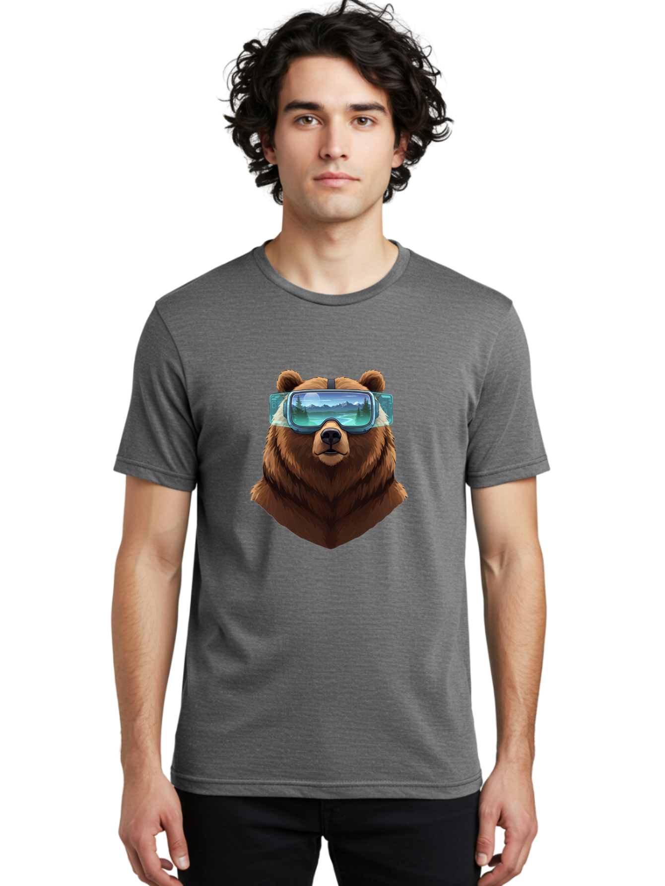 Brown-Bear-Goggles Men'S Graphic Tee, 100% Cotton, Comfortable Casual Summer Wear, Machine Washable, Vintage Camera, Old Camera, Antique Camera, Black Camera, Classic Photography, Photography Equipment, Nostalgic Device, Film Camera, Bae920
