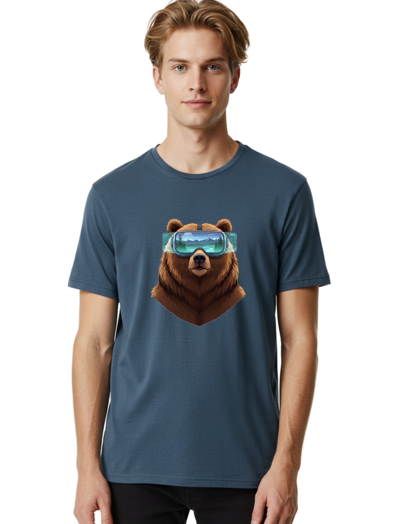 Brown-Bear-Goggles Men'S Graphic Tee, 100% Cotton, Comfortable Casual Summer Wear, Machine Washable, Vintage Camera, Old Camera, Antique Camera, Black Camera, Classic Photography, Photography Equipment, Nostalgic Device, Film Camera, Bae920