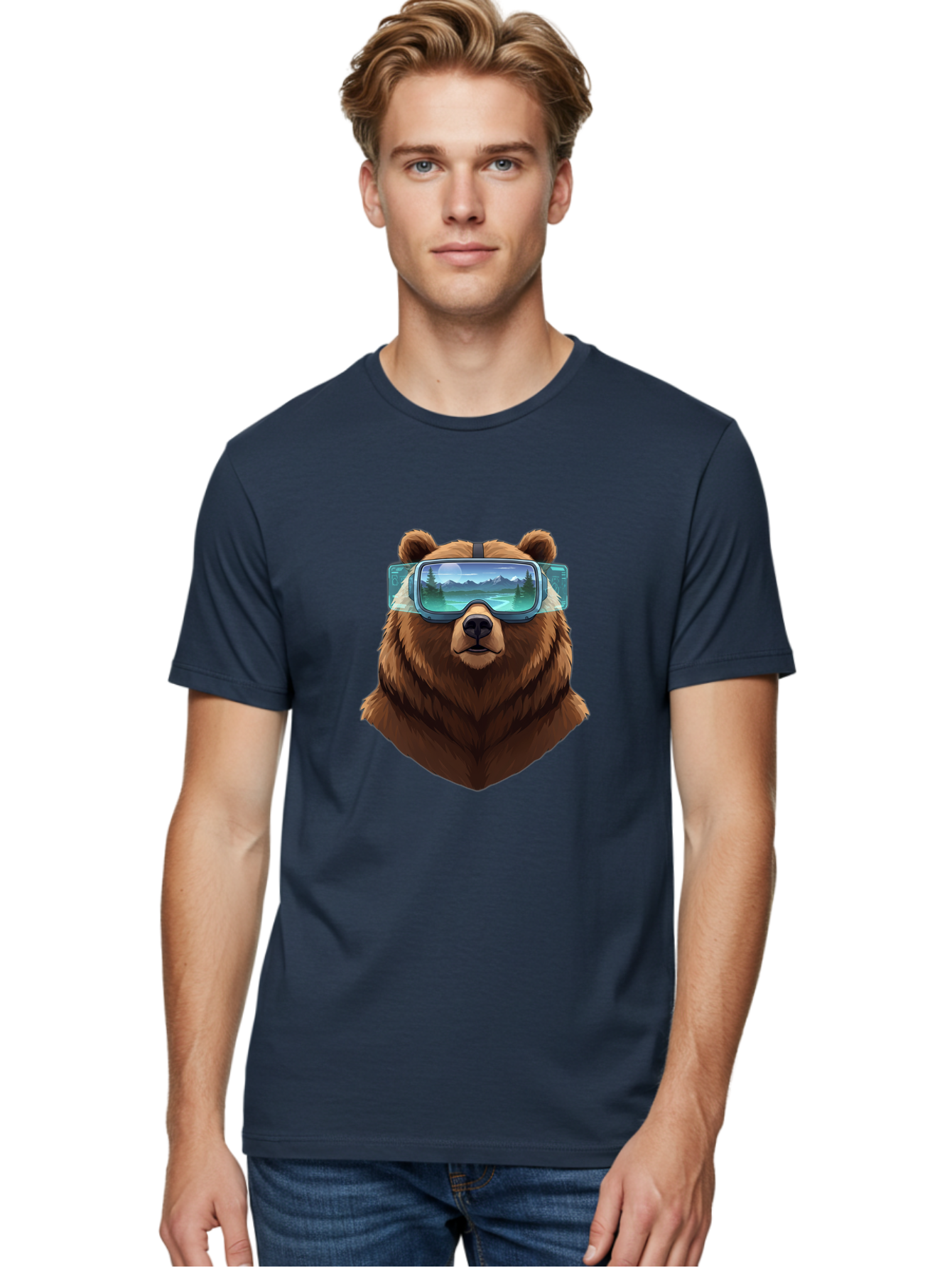 Brown-Bear-Goggles Men'S Graphic Tee, 100% Cotton, Comfortable Casual Summer Wear, Machine Washable, Vintage Camera, Old Camera, Antique Camera, Black Camera, Classic Photography, Photography Equipment, Nostalgic Device, Film Camera, Bae920