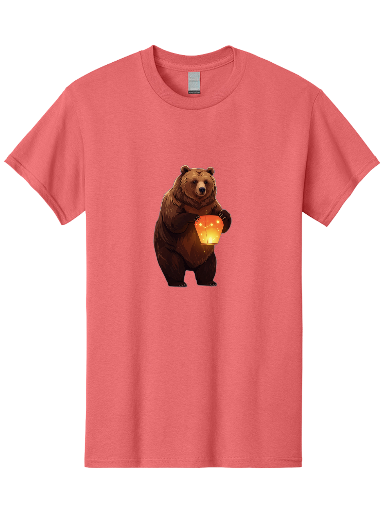 Brown-Bear-Holding-Lantern Men'S Graphic Tee, 100% Cotton, Comfortable Casual Summer Wear, Machine Washable, Vintage Camera, Old Camera, Antique Camera, Black Camera, Classic Photography, Photography Equipment, Nostalgic Device, Film Camera, Bae921