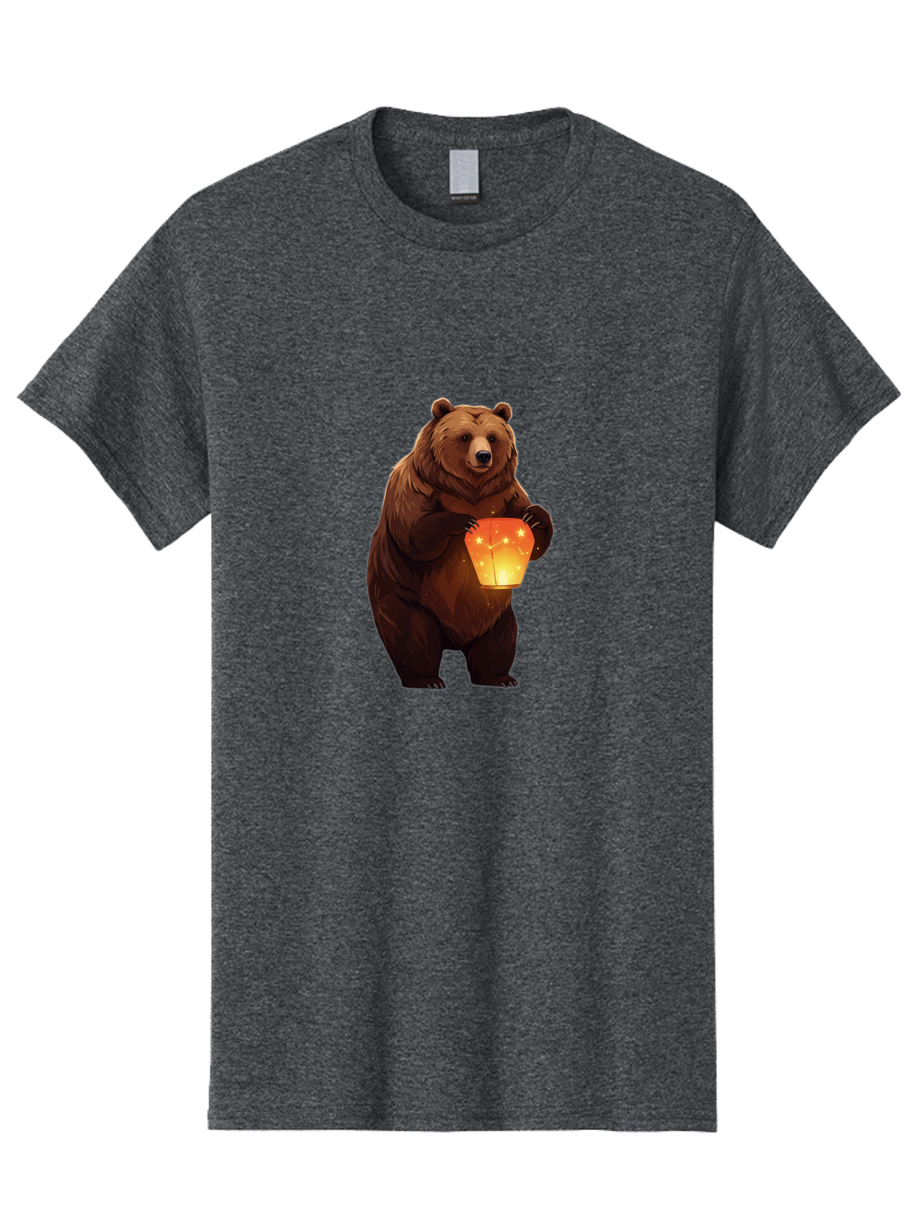 Brown-Bear-Holding-Lantern Men'S Graphic Tee, 100% Cotton, Comfortable Casual Summer Wear, Machine Washable, Vintage Camera, Old Camera, Antique Camera, Black Camera, Classic Photography, Photography Equipment, Nostalgic Device, Film Camera, Bae921