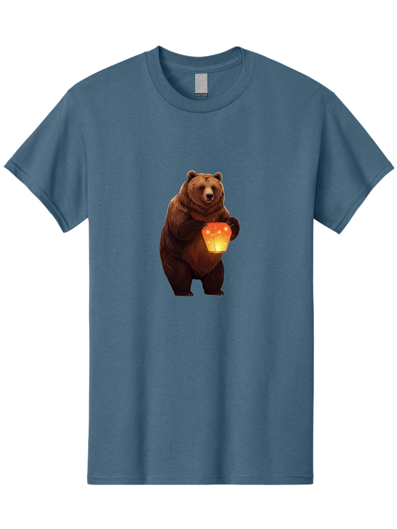 Brown-Bear-Holding-Lantern Men'S Graphic Tee, 100% Cotton, Comfortable Casual Summer Wear, Machine Washable, Vintage Camera, Old Camera, Antique Camera, Black Camera, Classic Photography, Photography Equipment, Nostalgic Device, Film Camera, Bae921
