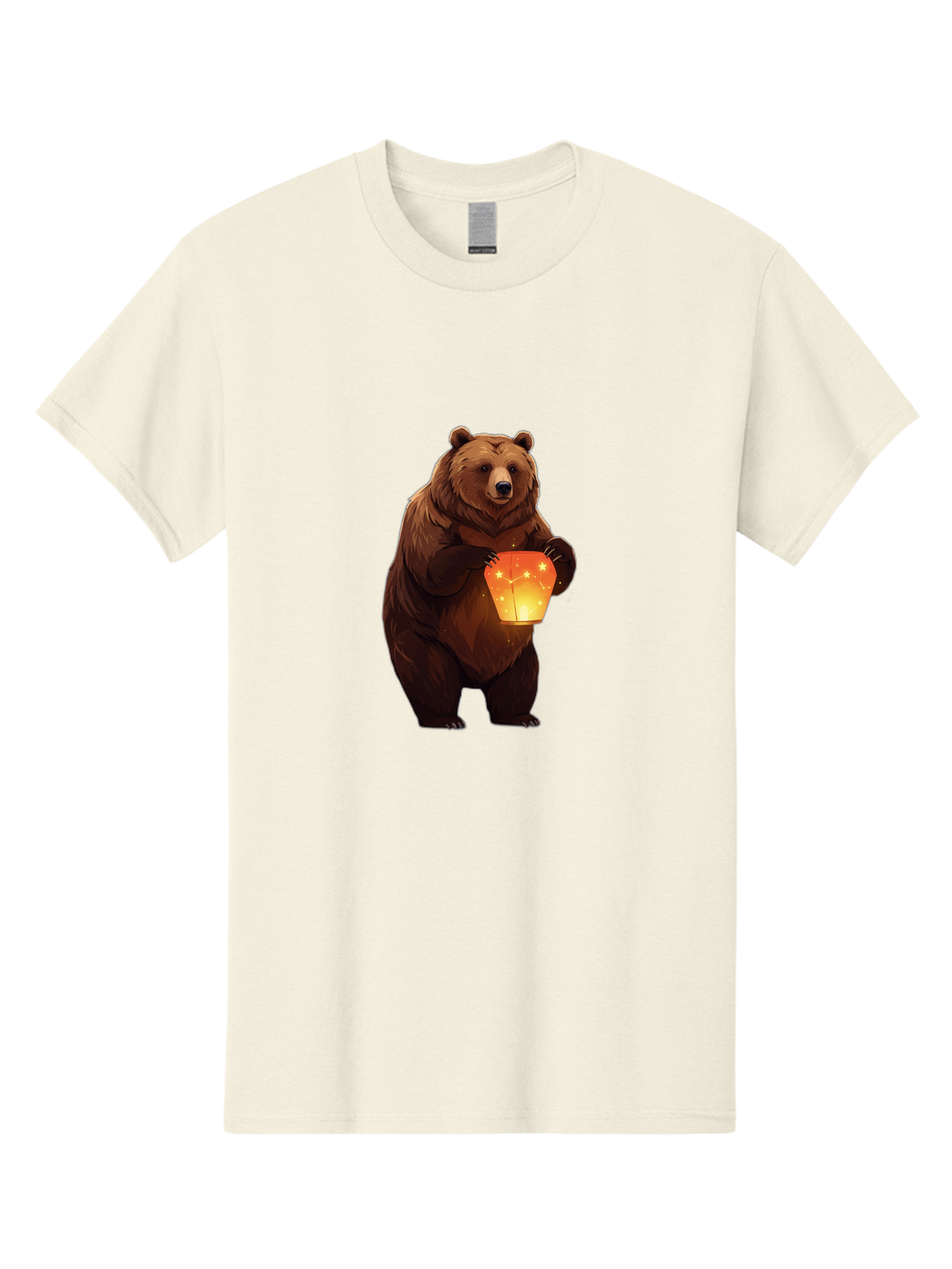Brown-Bear-Holding-Lantern Men'S Graphic Tee, 100% Cotton, Comfortable Casual Summer Wear, Machine Washable, Vintage Camera, Old Camera, Antique Camera, Black Camera, Classic Photography, Photography Equipment, Nostalgic Device, Film Camera, Bae921