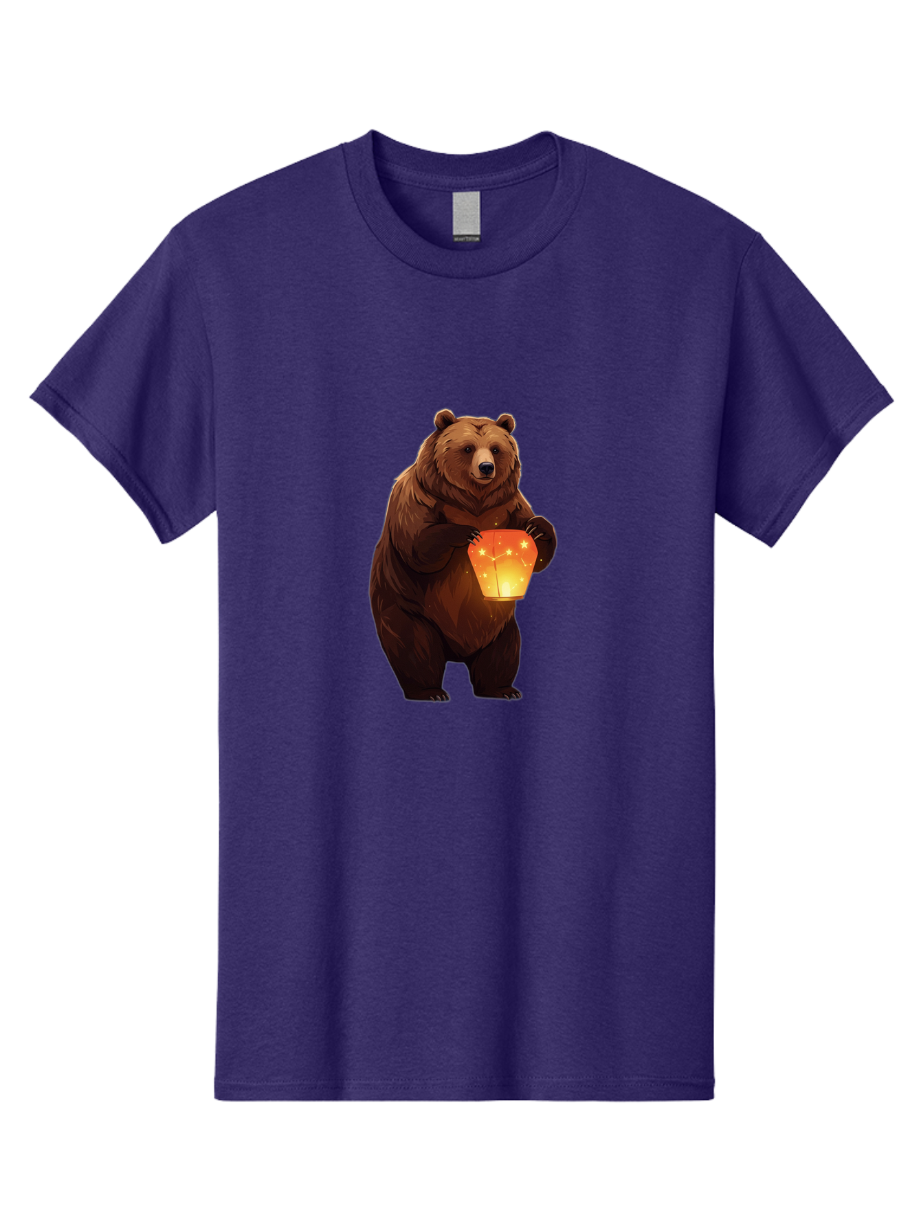 Brown-Bear-Holding-Lantern Men'S Graphic Tee, 100% Cotton, Comfortable Casual Summer Wear, Machine Washable, Vintage Camera, Old Camera, Antique Camera, Black Camera, Classic Photography, Photography Equipment, Nostalgic Device, Film Camera, Bae921