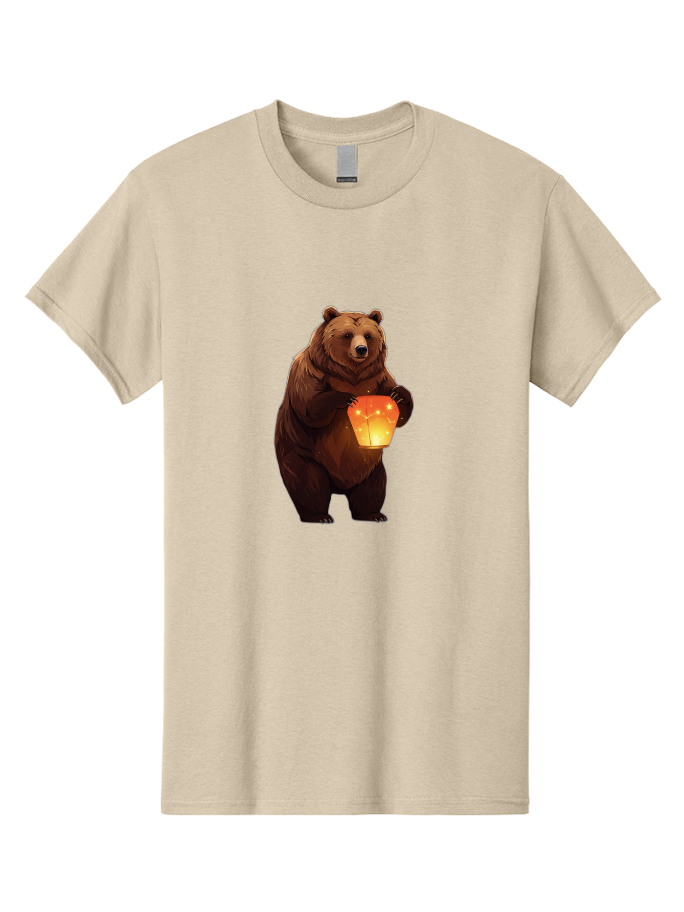 Brown-Bear-Holding-Lantern Men'S Graphic Tee, 100% Cotton, Comfortable Casual Summer Wear, Machine Washable, Vintage Camera, Old Camera, Antique Camera, Black Camera, Classic Photography, Photography Equipment, Nostalgic Device, Film Camera, Bae921