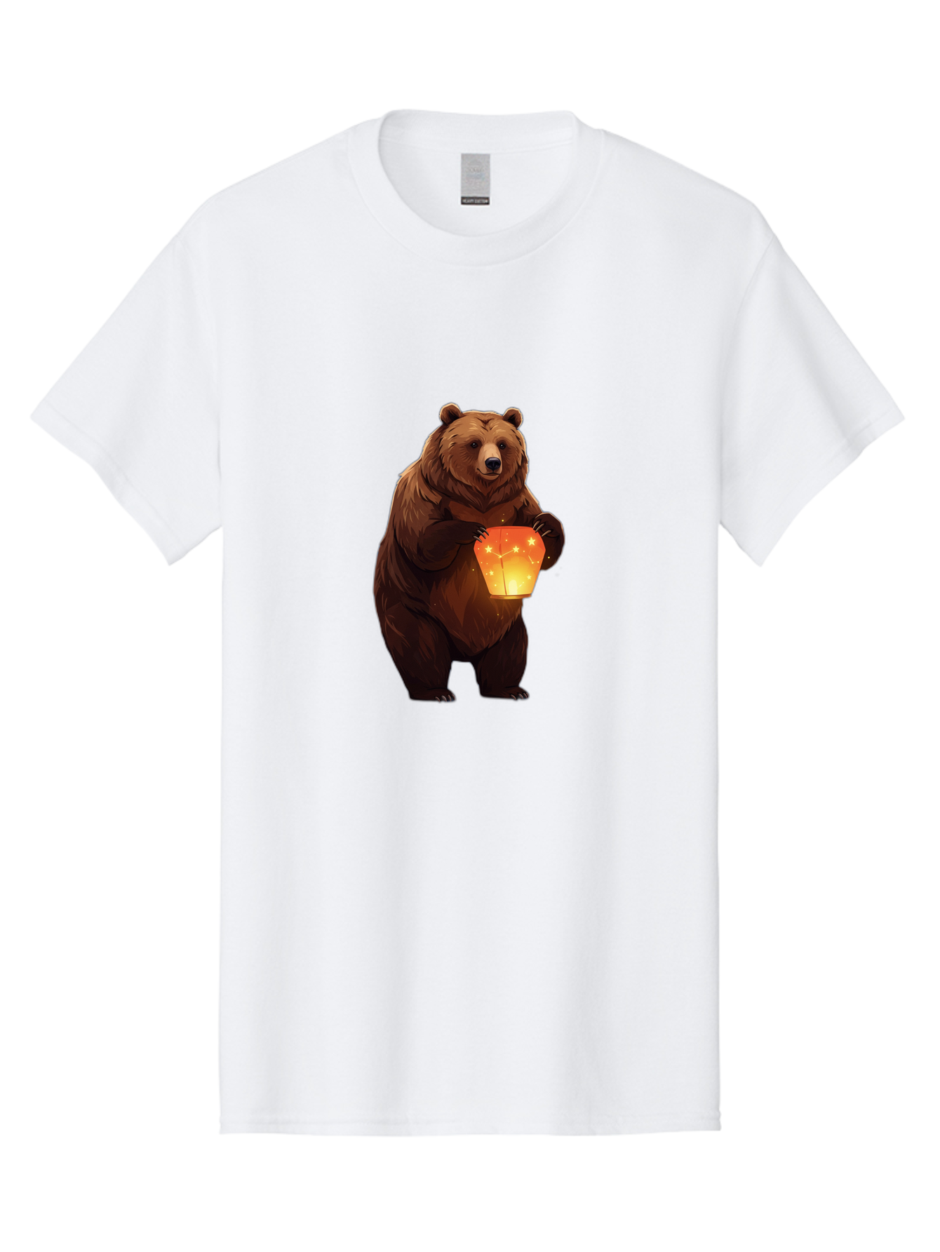 Brown-Bear-Holding-Lantern Men'S Graphic Tee, 100% Cotton, Comfortable Casual Summer Wear, Machine Washable, Vintage Camera, Old Camera, Antique Camera, Black Camera, Classic Photography, Photography Equipment, Nostalgic Device, Film Camera, Bae921